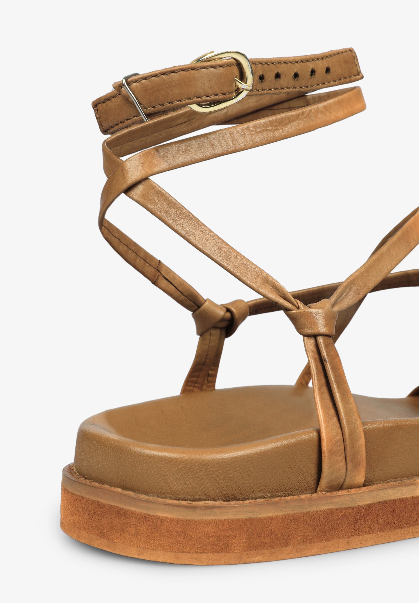 SANDALIAS PLATAFORMA PIEL TIRAS