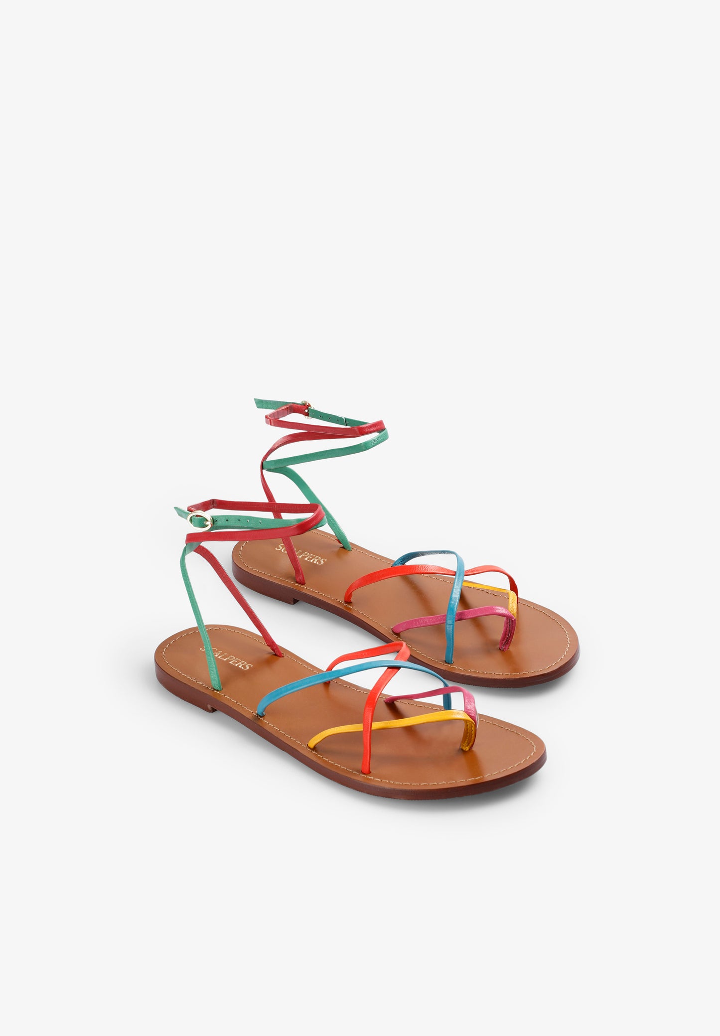 SANDALIA PIEL MULTICOLOR