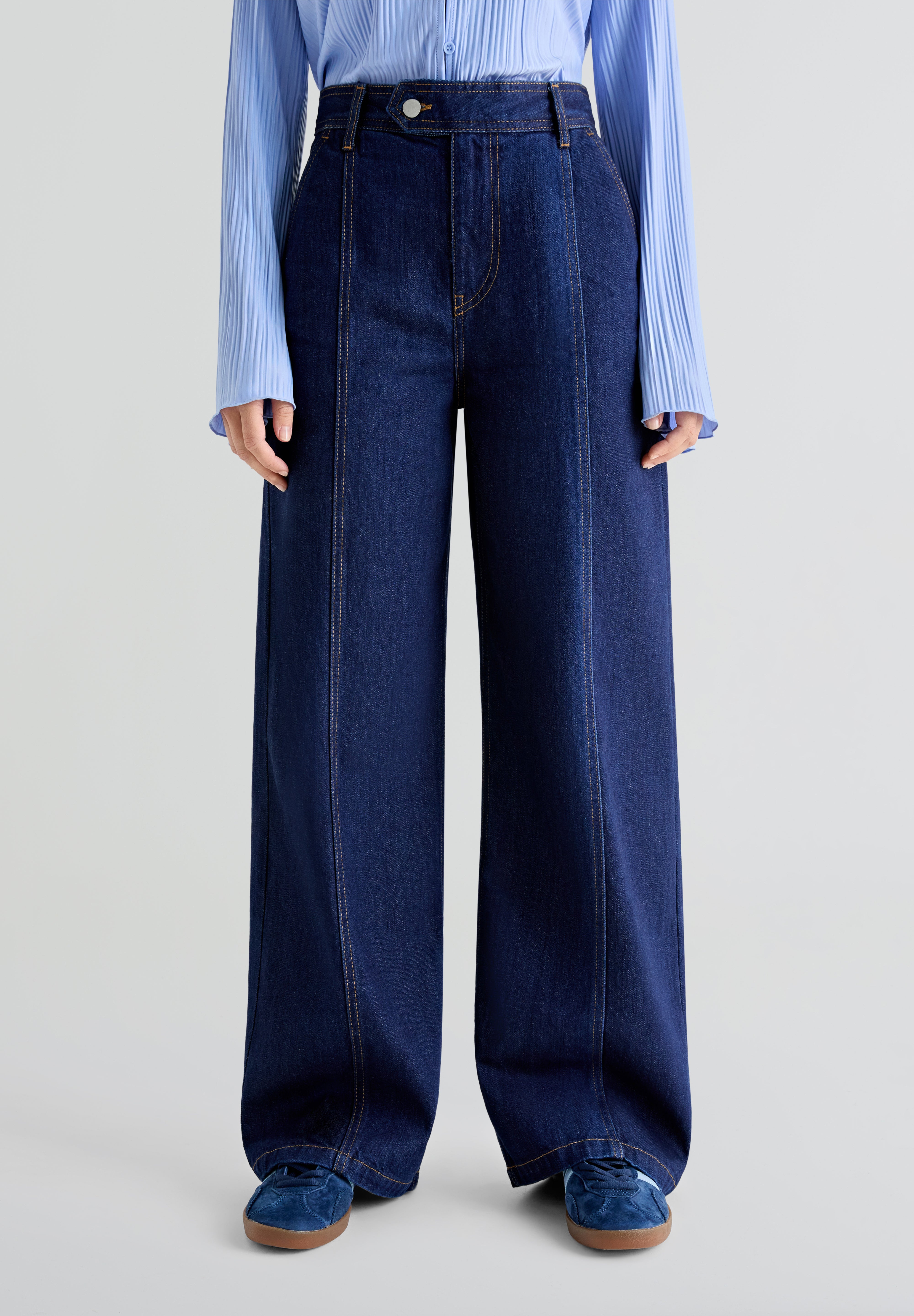 THE TINY BIG SISTER | PANTALÓN BERTA CUTLINES DENIM