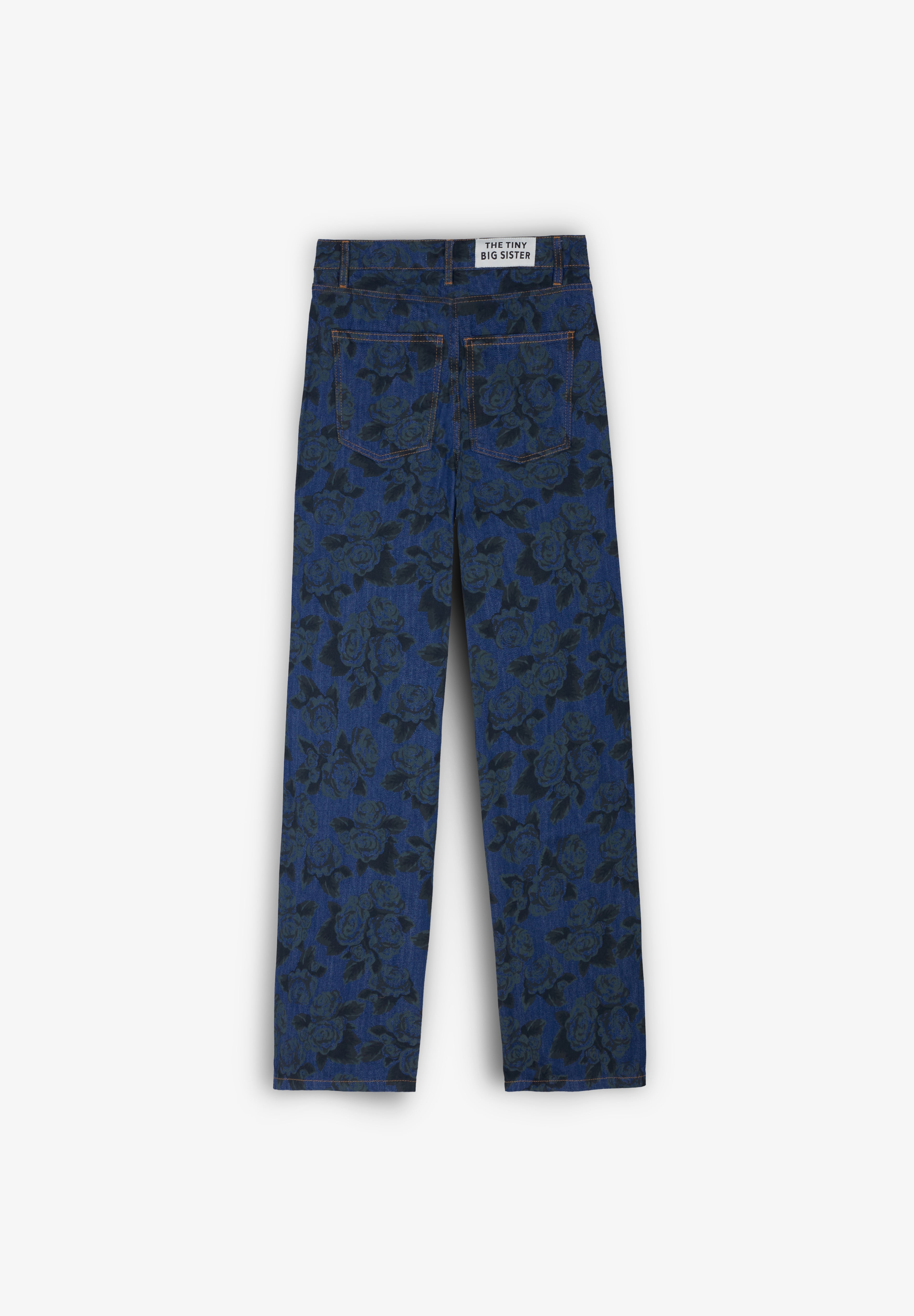 THE TINY BIG SISTER | PANTALÓN BERTA ROSES PRINT DENIM