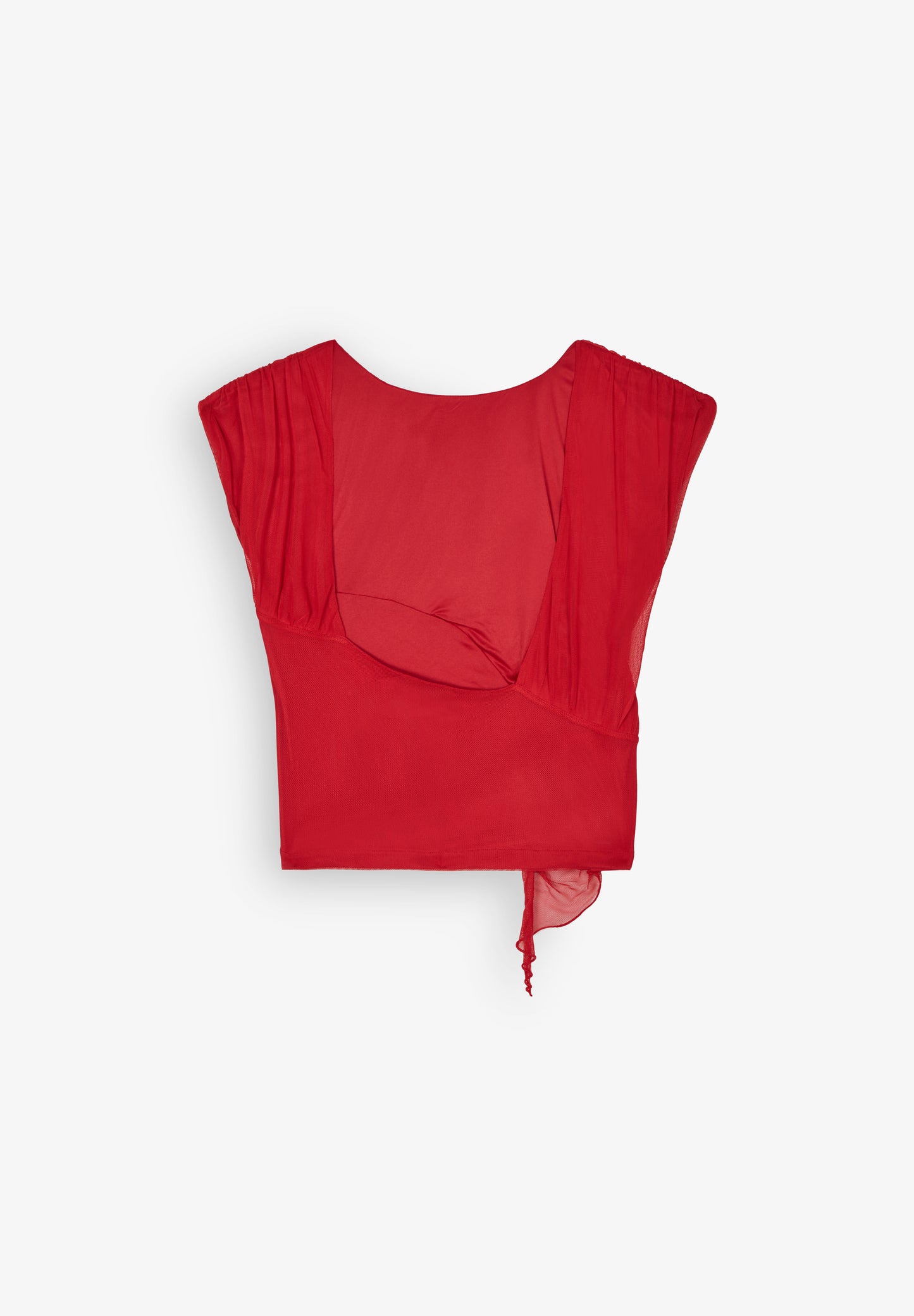 LAAGAM | GEMINI RED DRAPED TOP