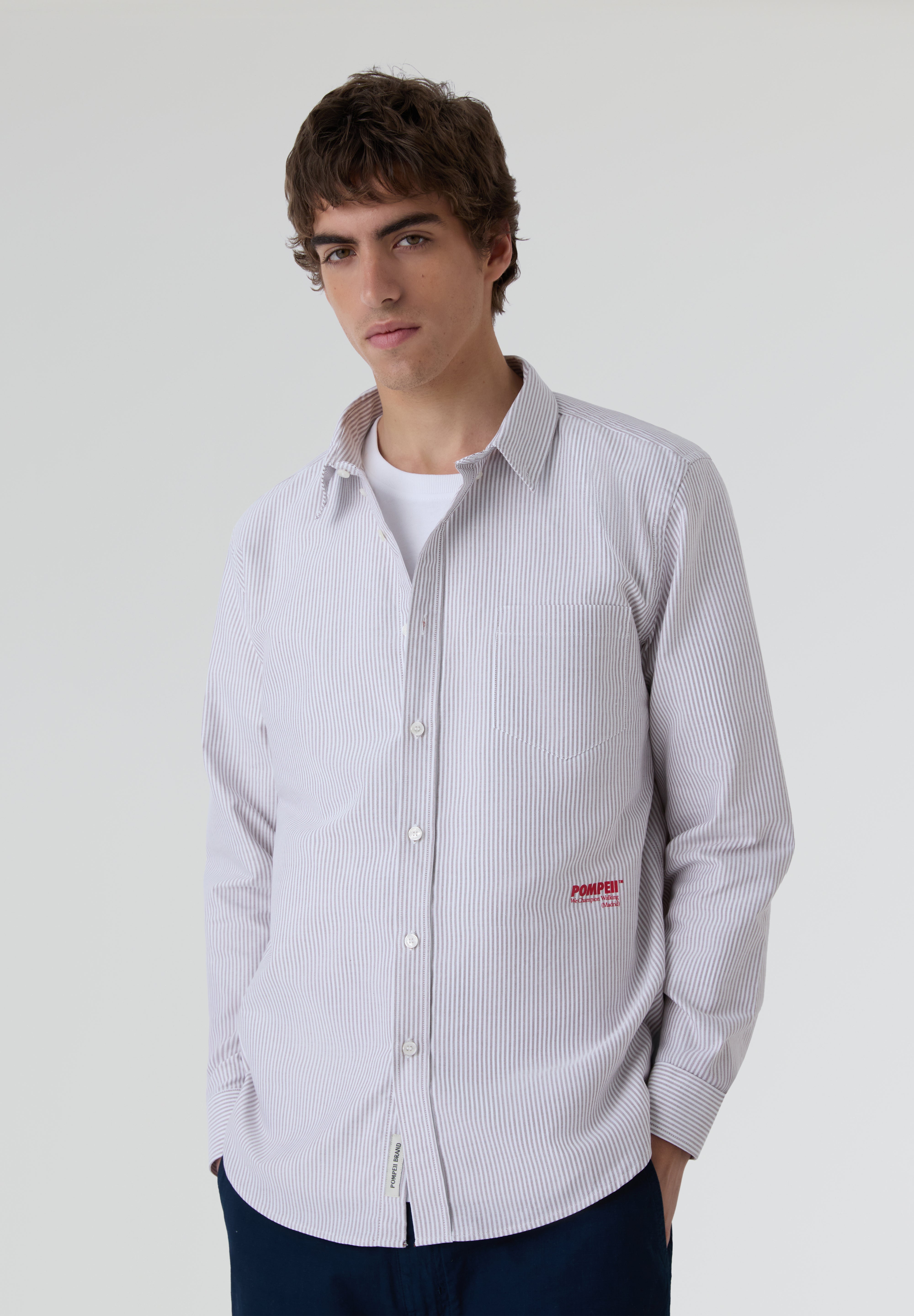 POMPEII BRAND | CAMISA WINE OXFORD