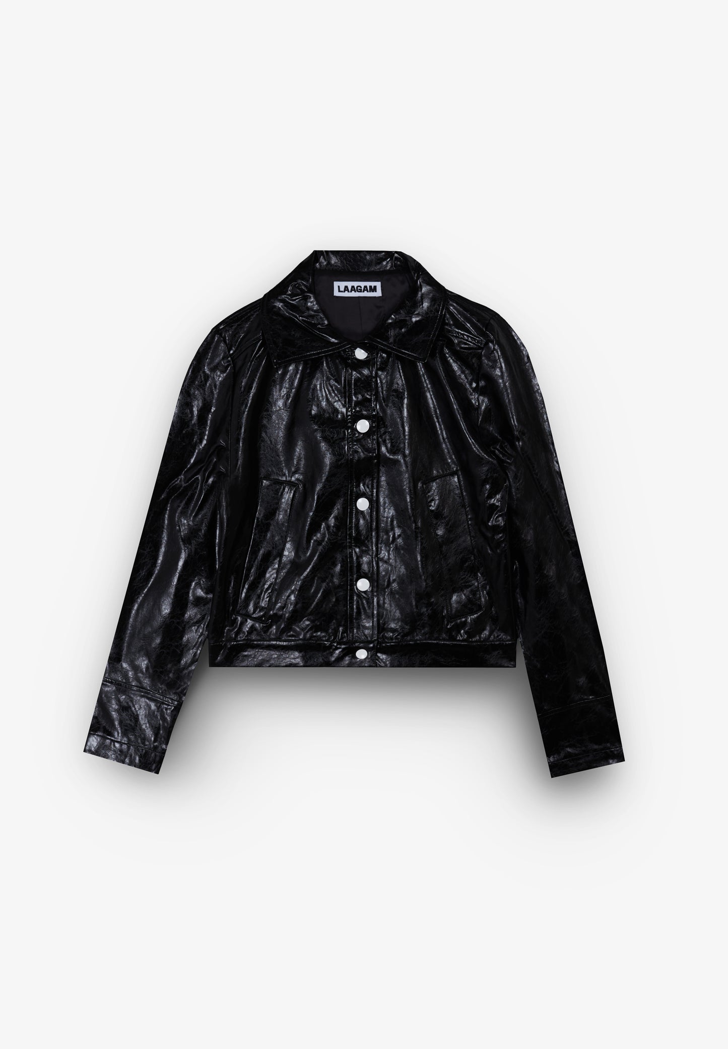 LAAGAM | CHAQUETA LENA BLACK FAUX LEATHER JACKET