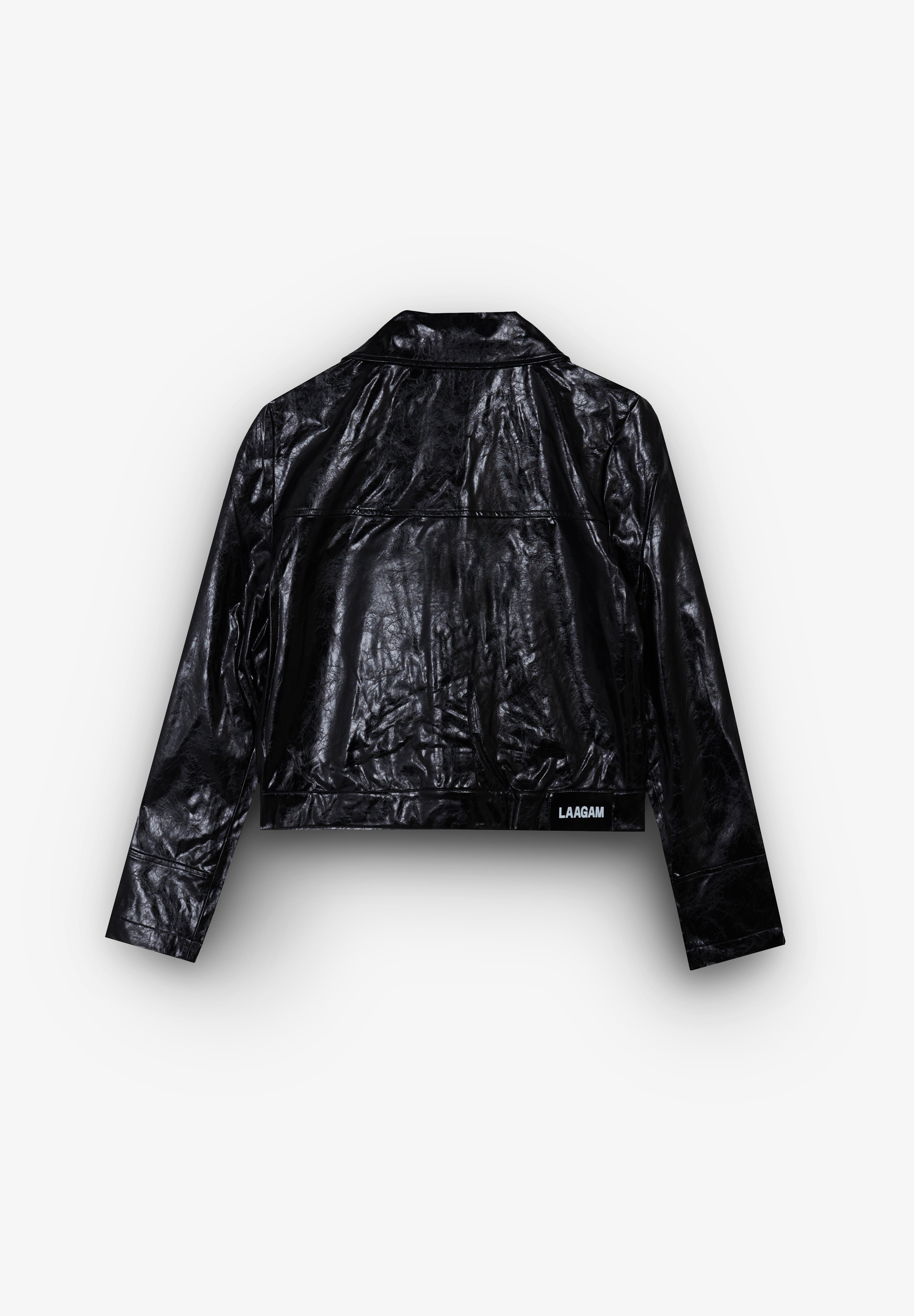 LAAGAM | CHAQUETA LENA BLACK FAUX LEATHER JACKET