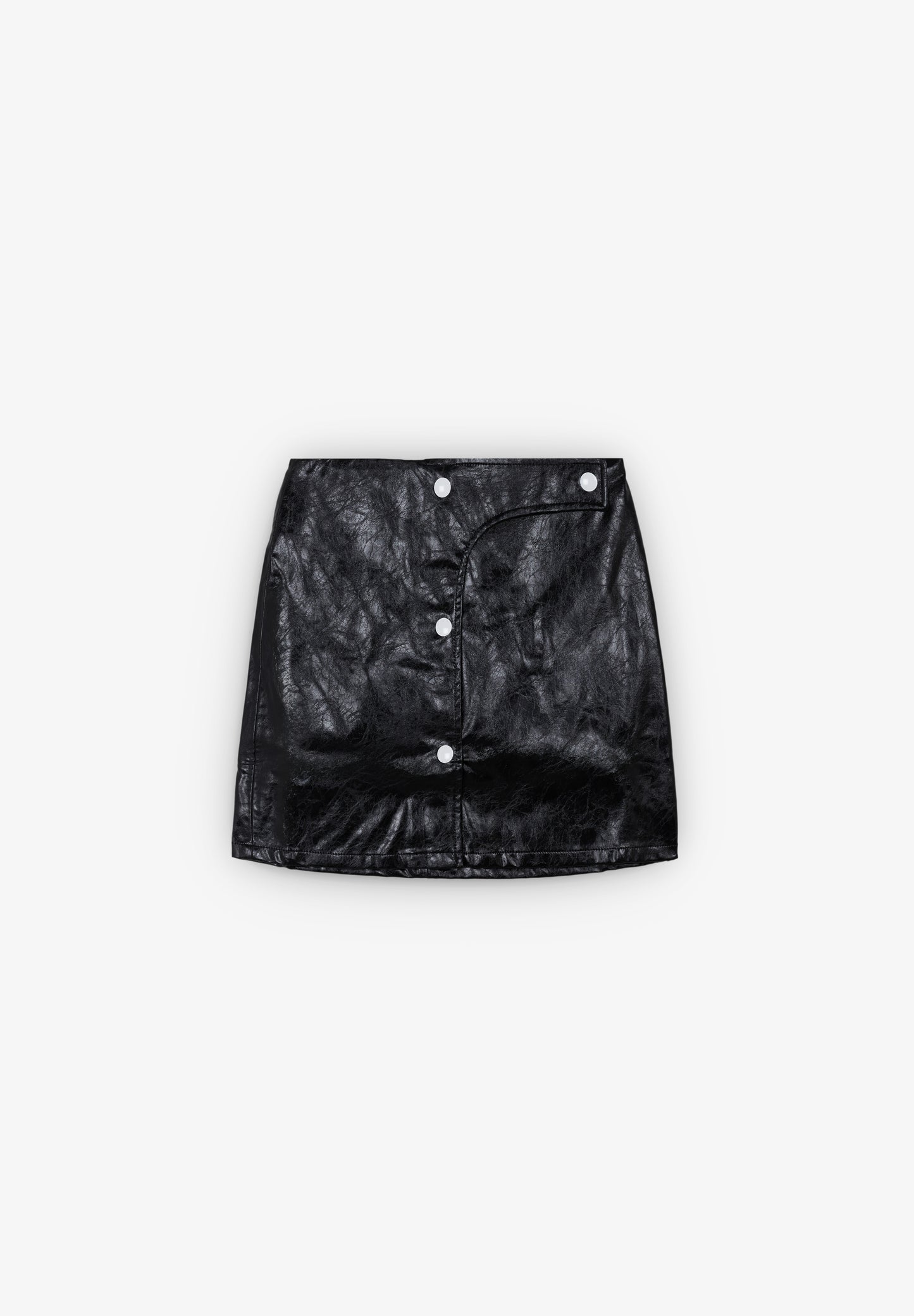 LAAGAM | LENA BLACK FAUX LEATHER SKIRT