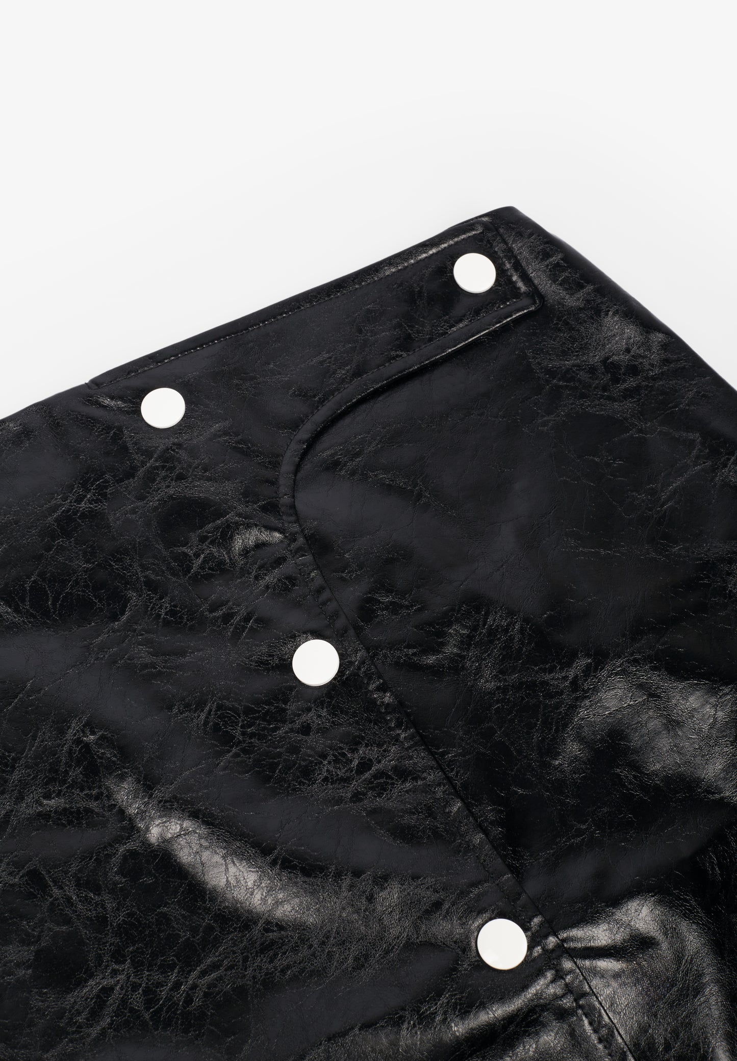 LAAGAM | LENA BLACK FAUX LEATHER SKIRT