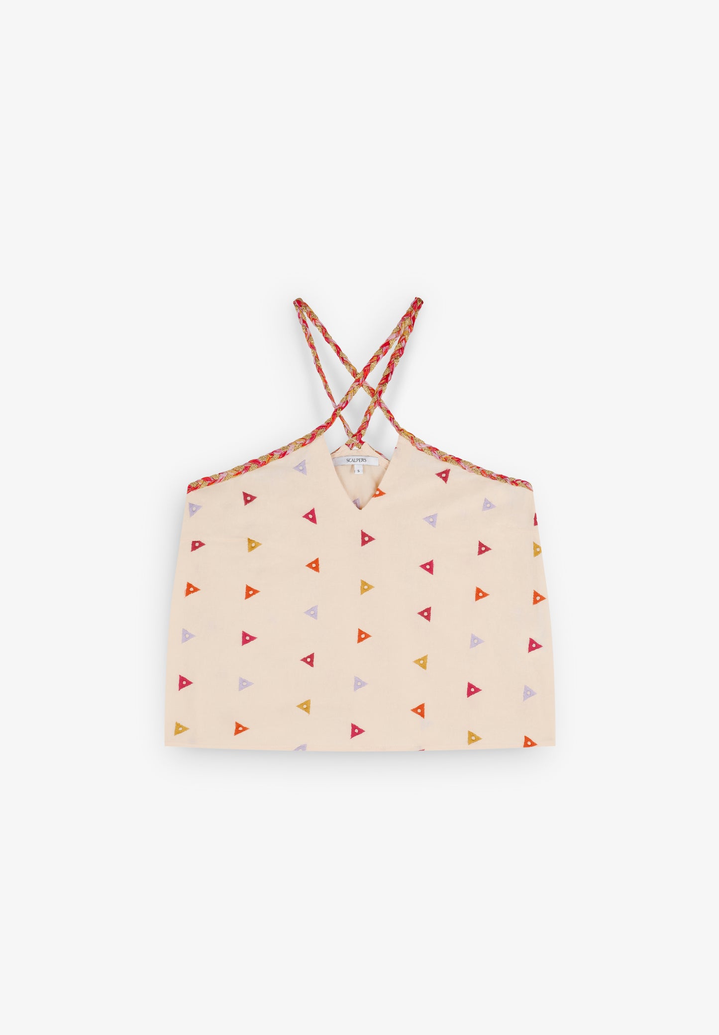 TOP HALTER BORDADOS TRIÁNGULOS