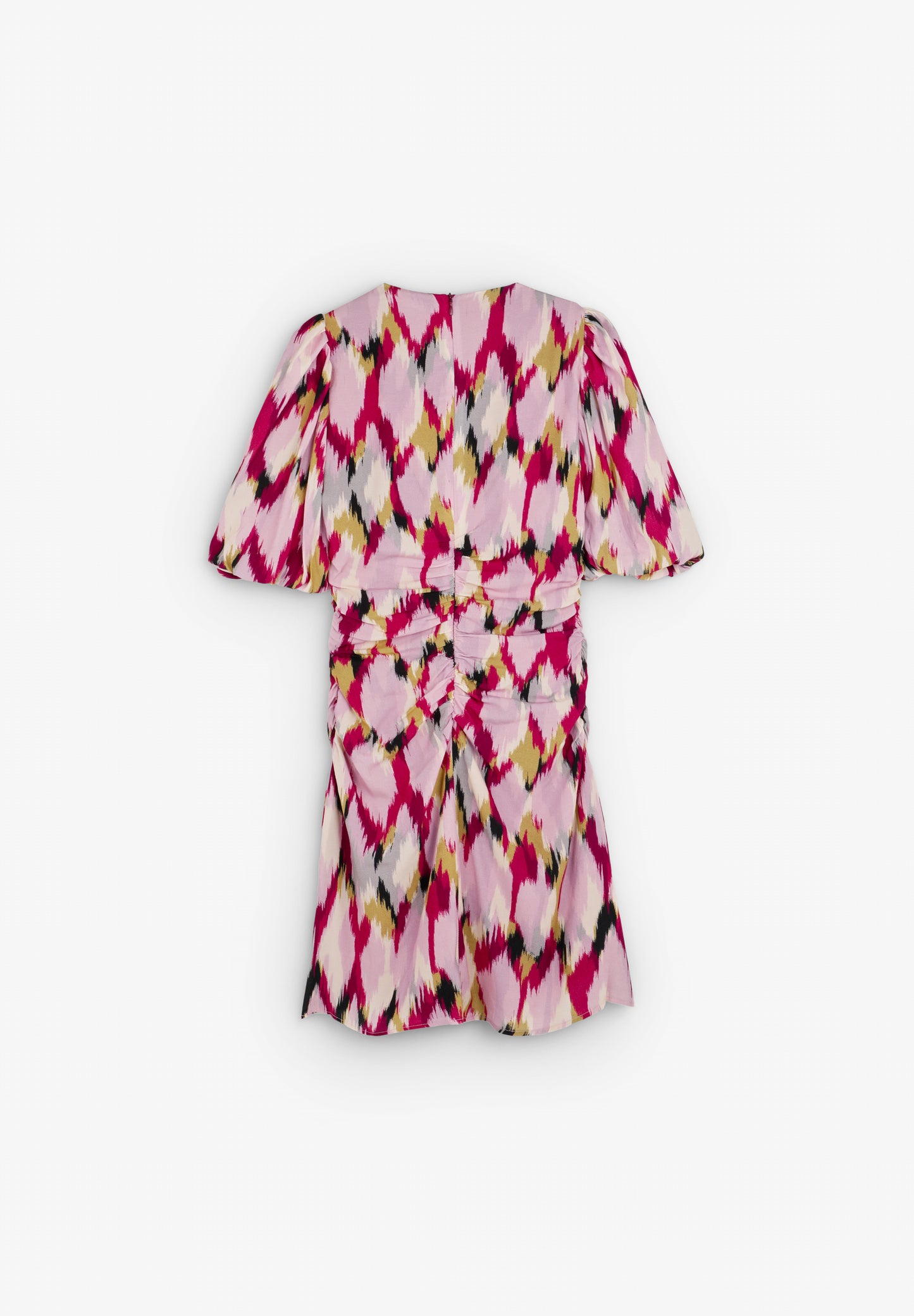 VESTIDO MINI ESTAMPADO FRUNCES