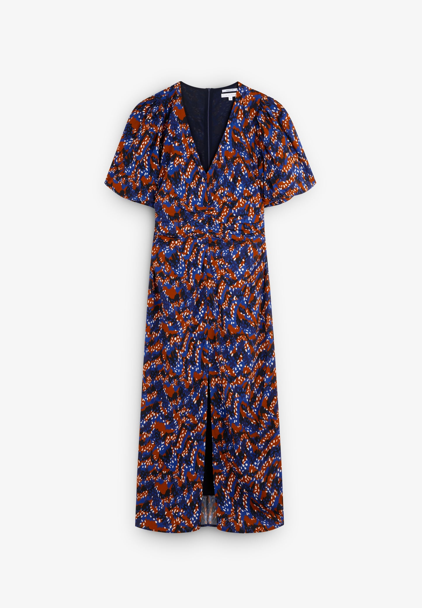 VESTIDO PRINT FRUNCE FRONTAL