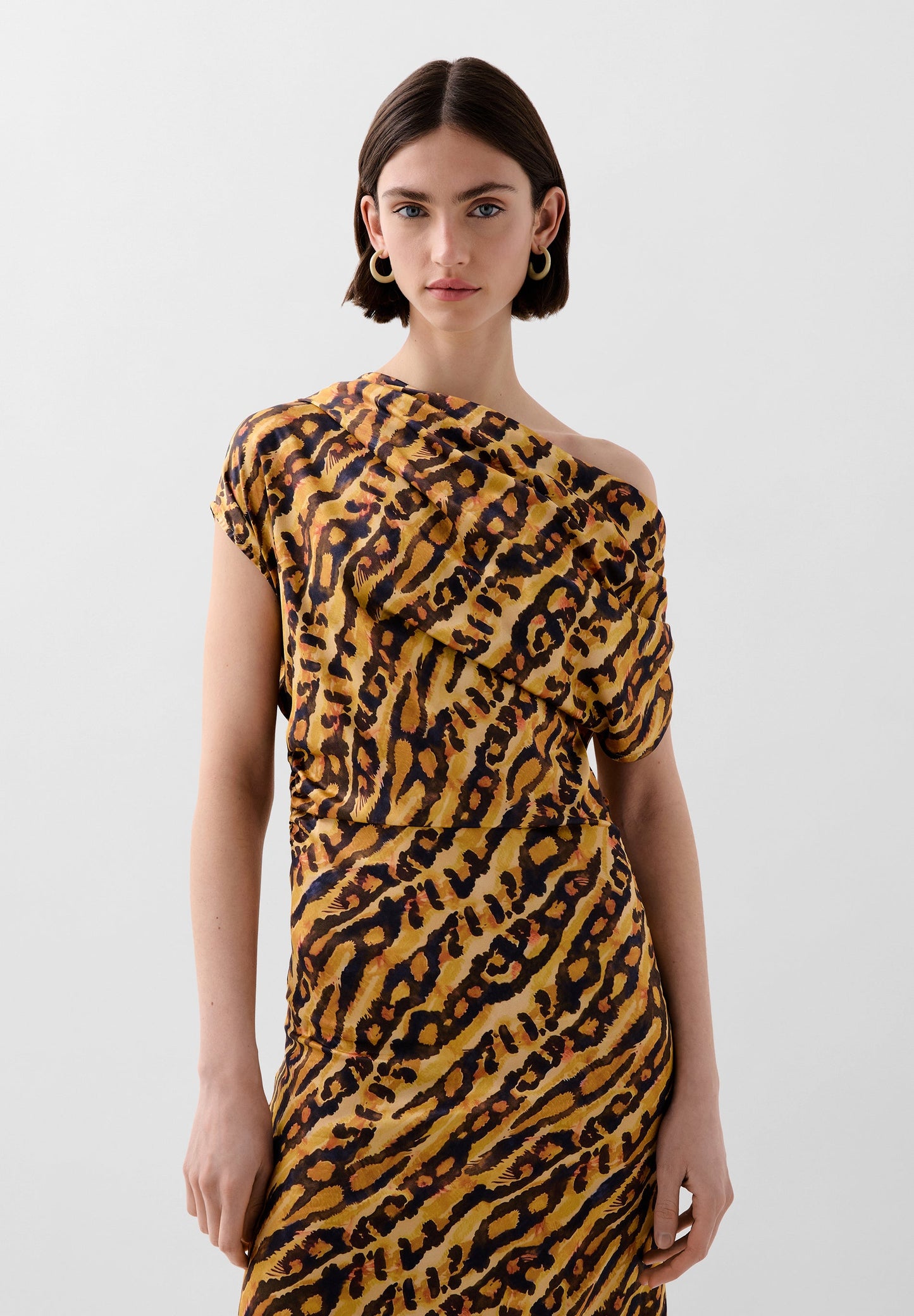 VESTIDO SATINADO ANIMAL PRINT