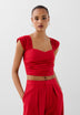 TOP CROPPED LINO DRAPEADO