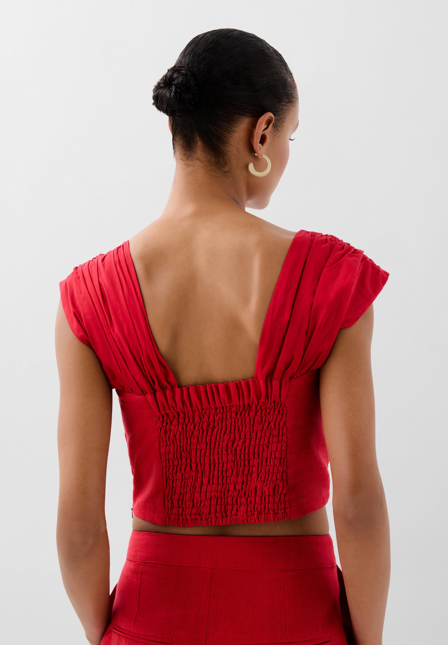 TOP CROPPED LINO DRAPEADO