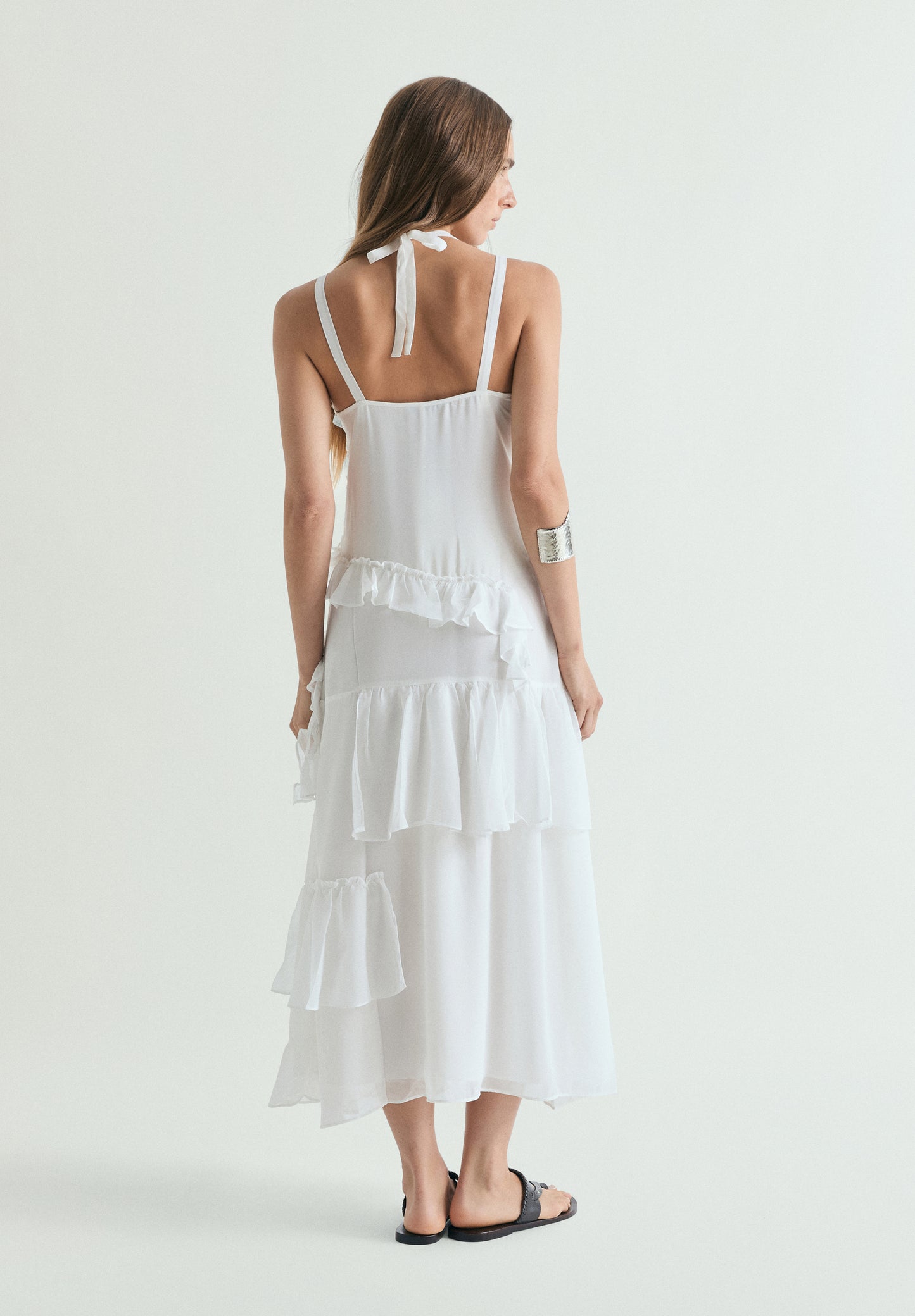 VESTIDO ENCAJE VOLANTES