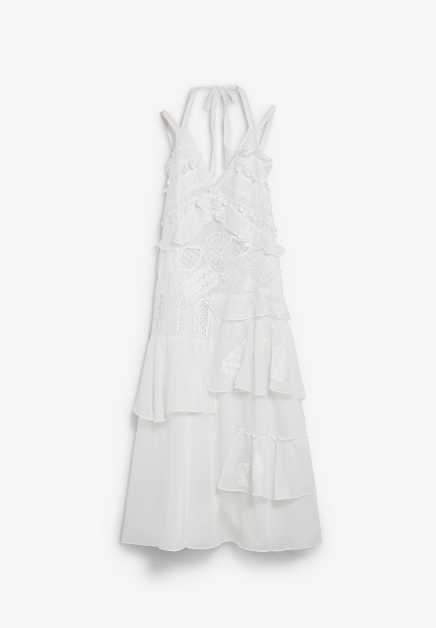 VESTIDO ENCAJE VOLANTES