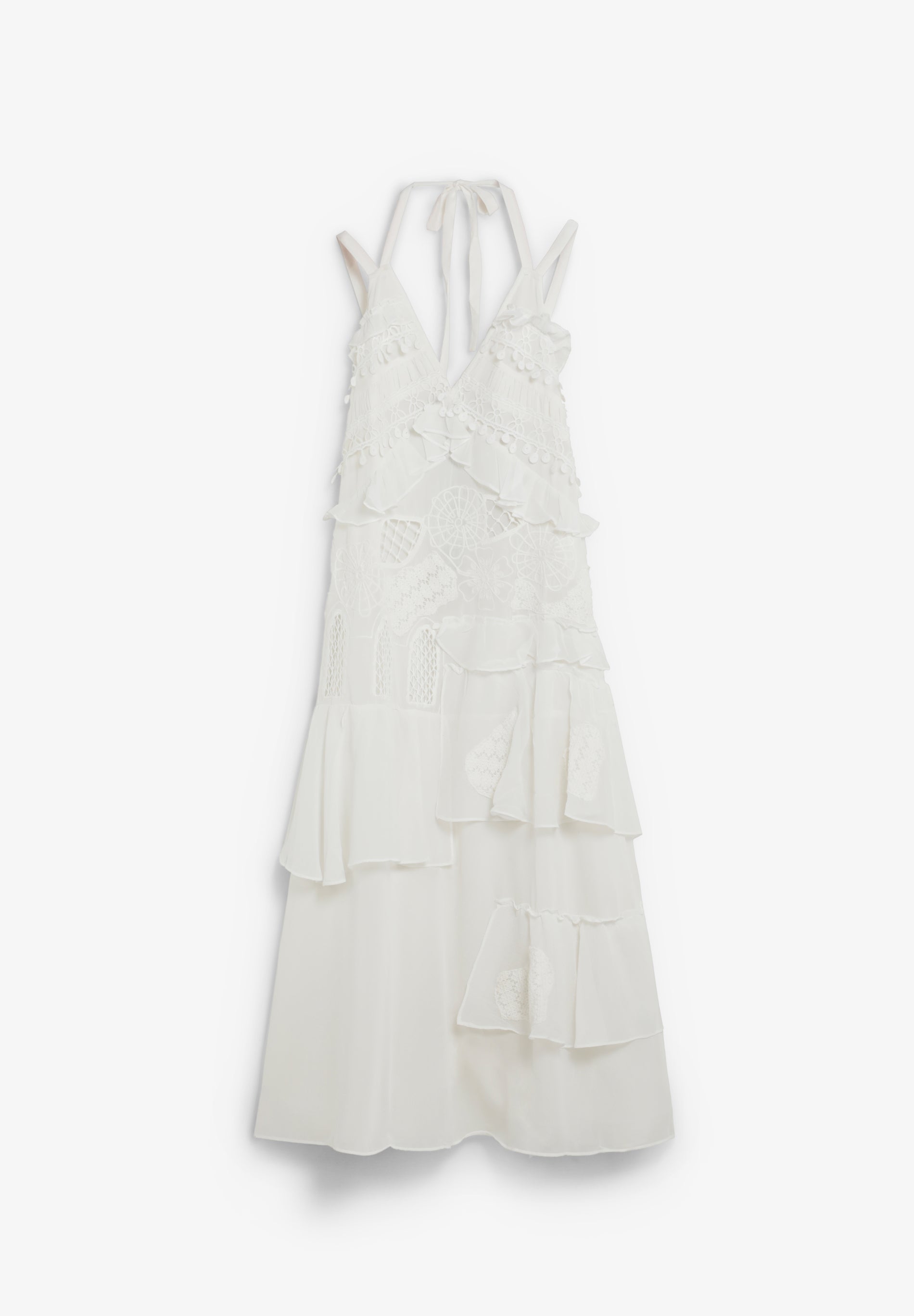 VESTIDO ENCAJE VOLANTES