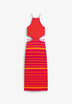 VESTIDO PUNTO BICOLOR ABERTURAS