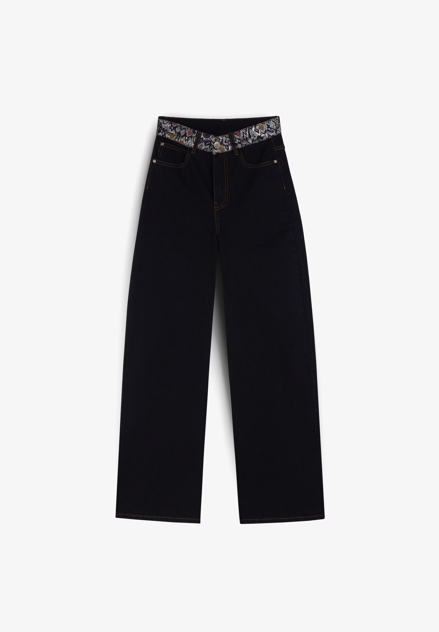 JEANS FULL LENGTH FLARE JACQUARD