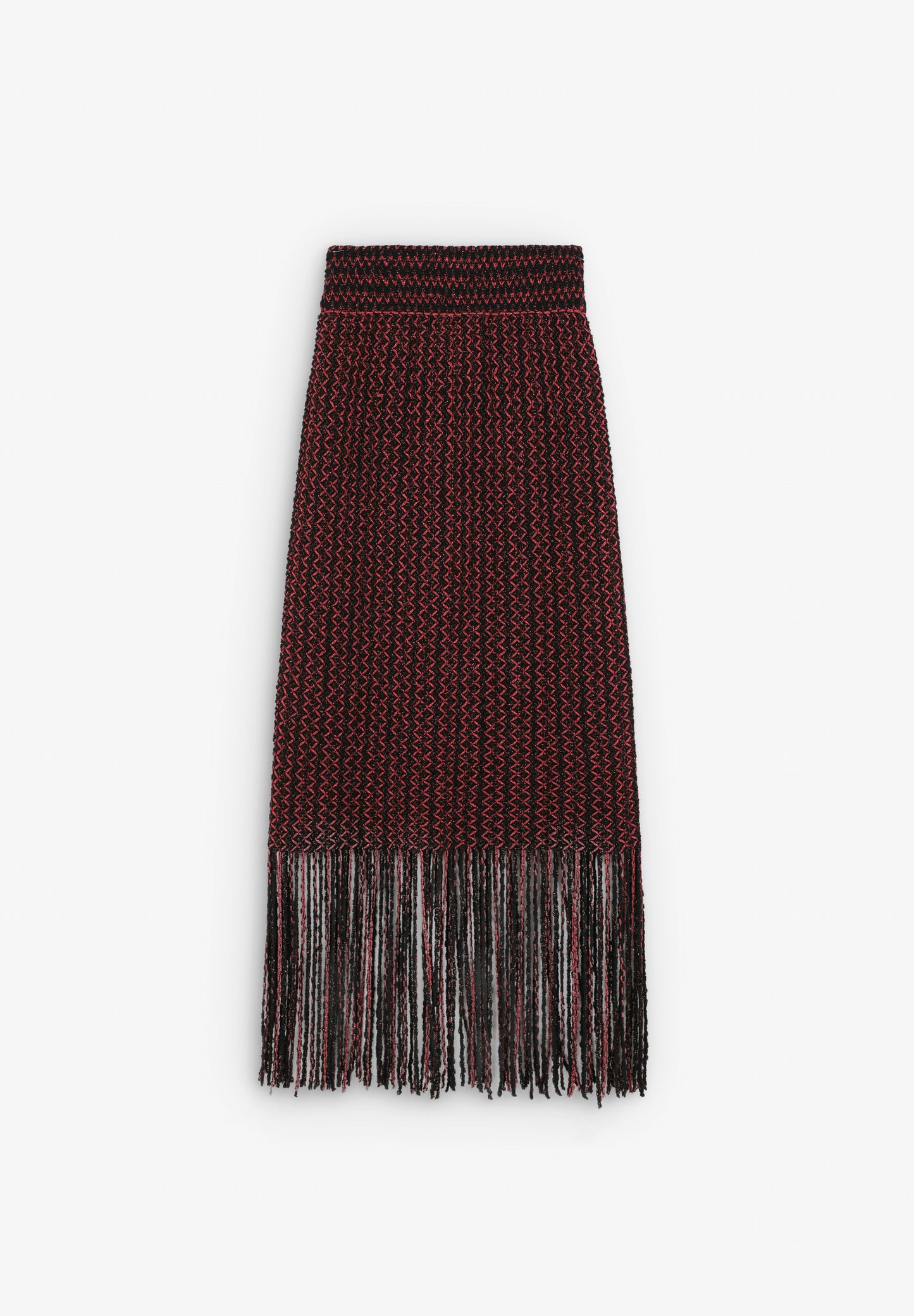 FALDA MIDI CROCHET FLECOS