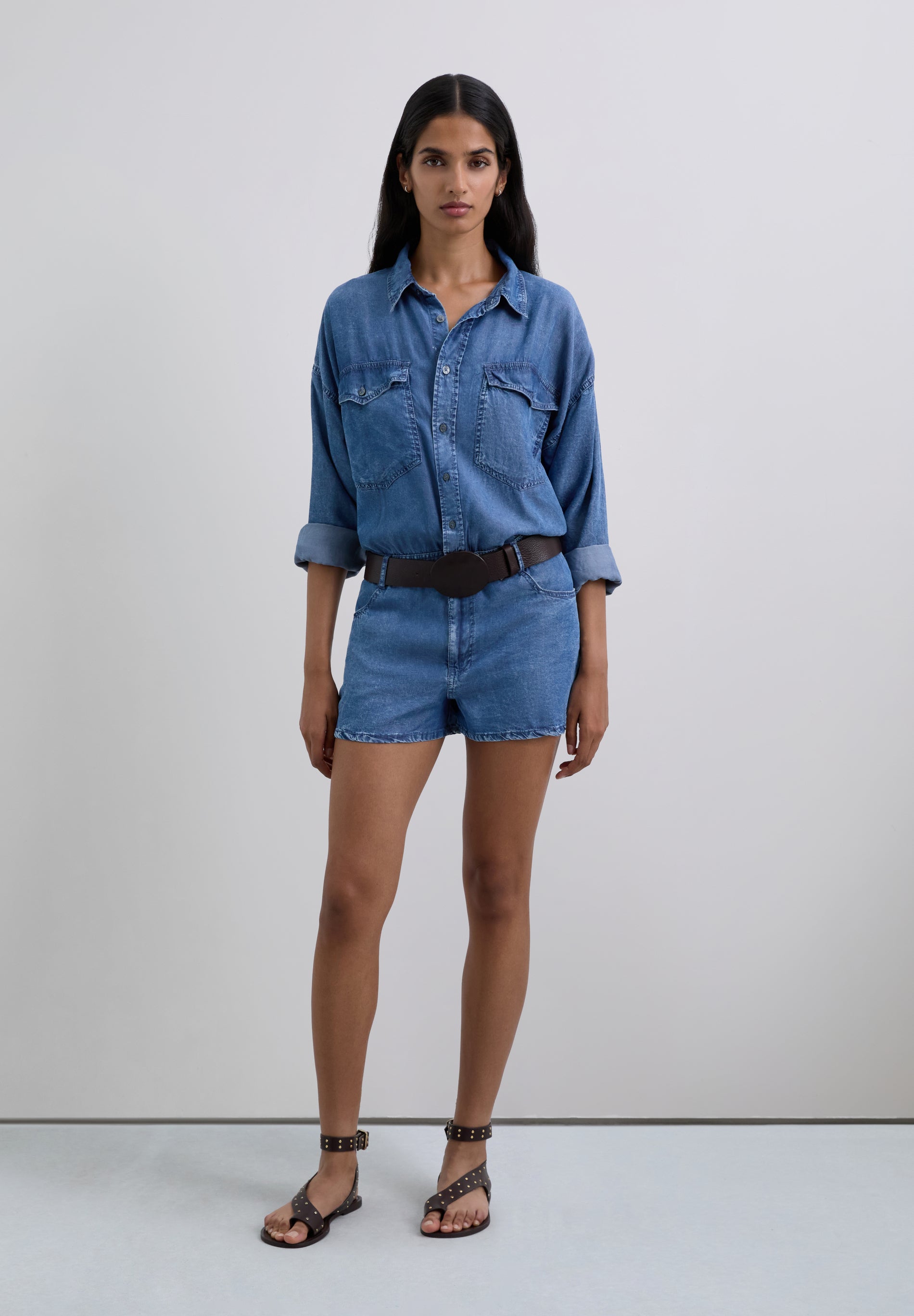 MONO CORTO EFECTO DENIM
