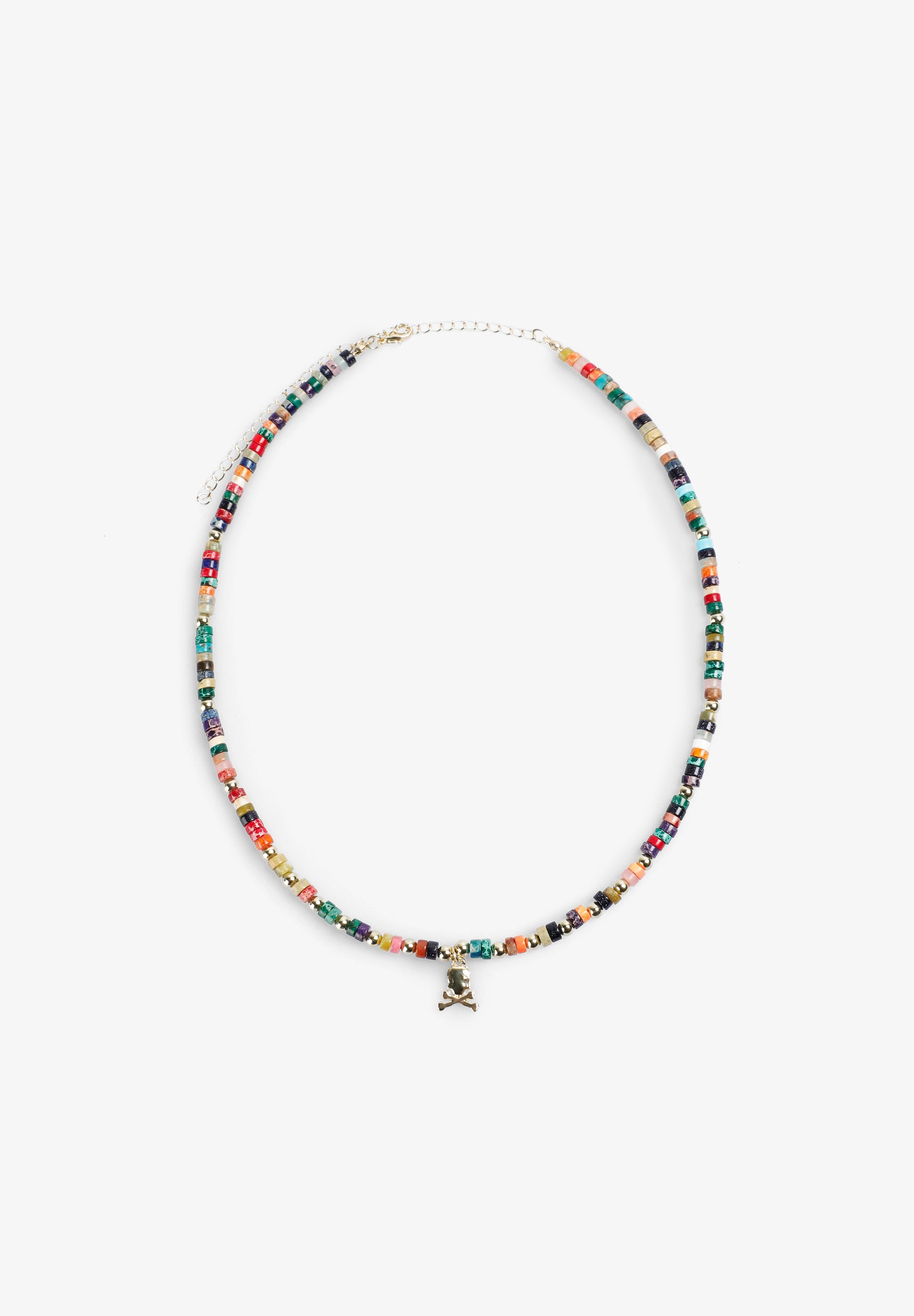 UNISKULL STONES L NECKLACE