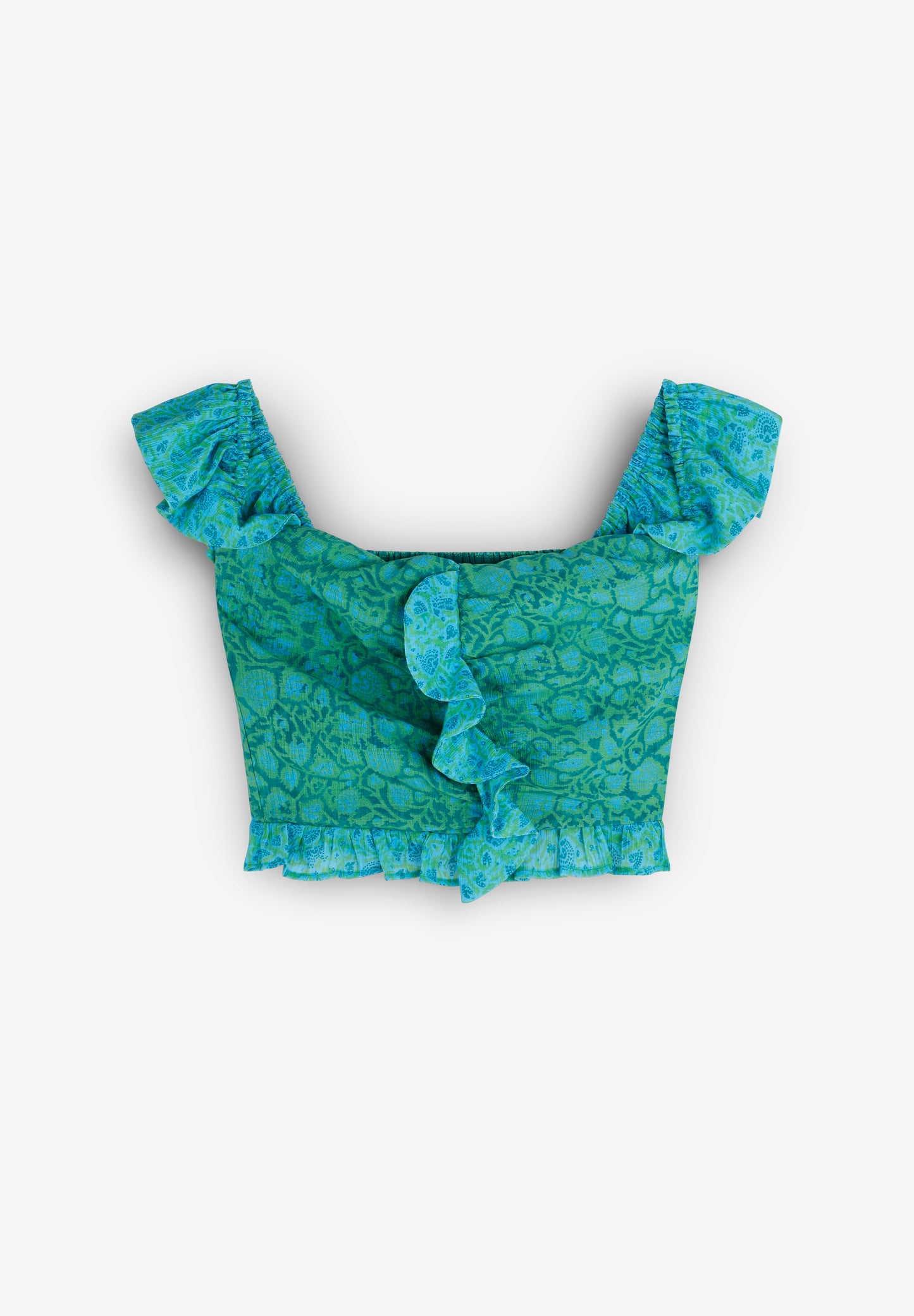 TOP CROPPED ESTAMPADO VOLANTE
