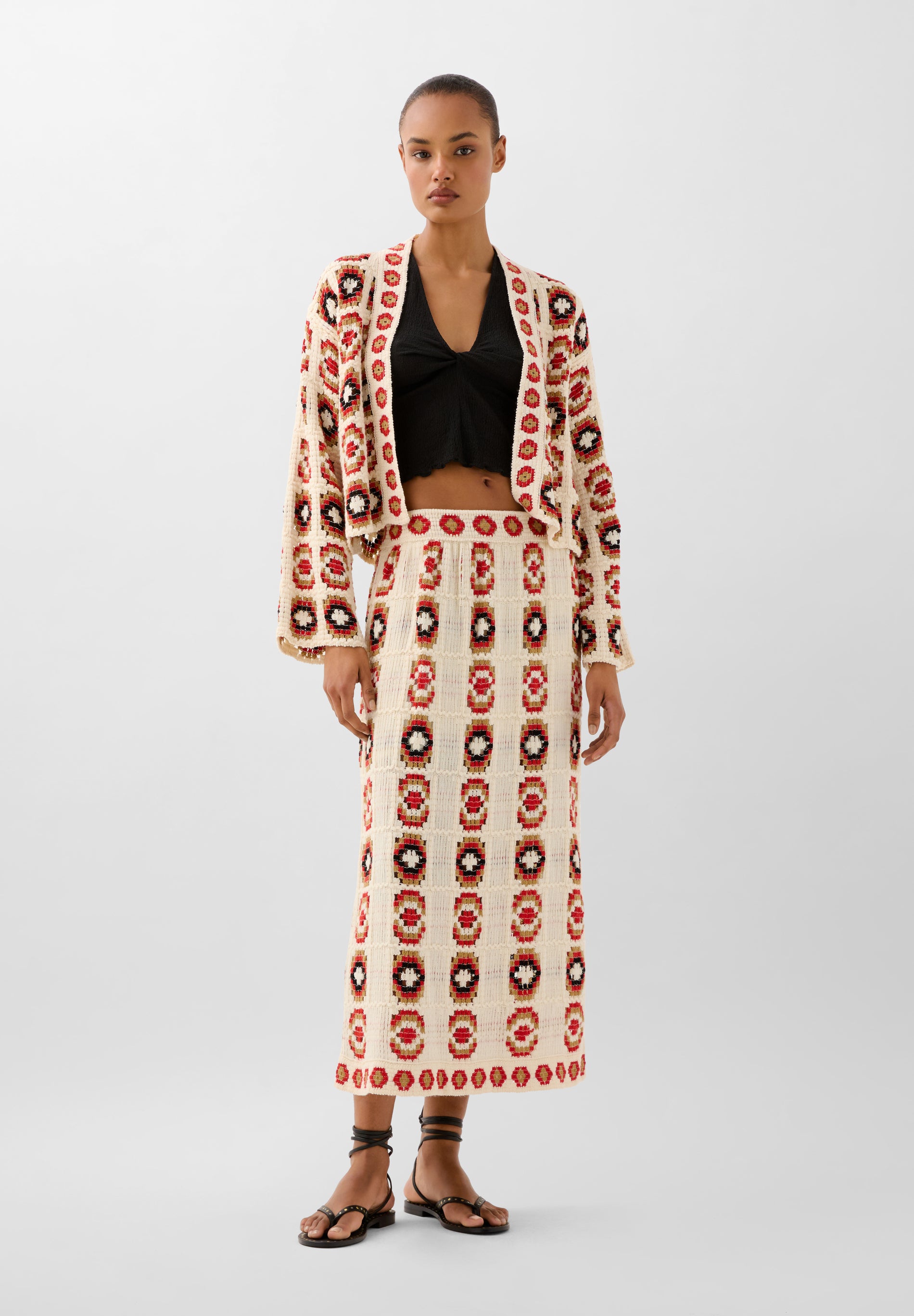 FALDA RECTA CROCHET