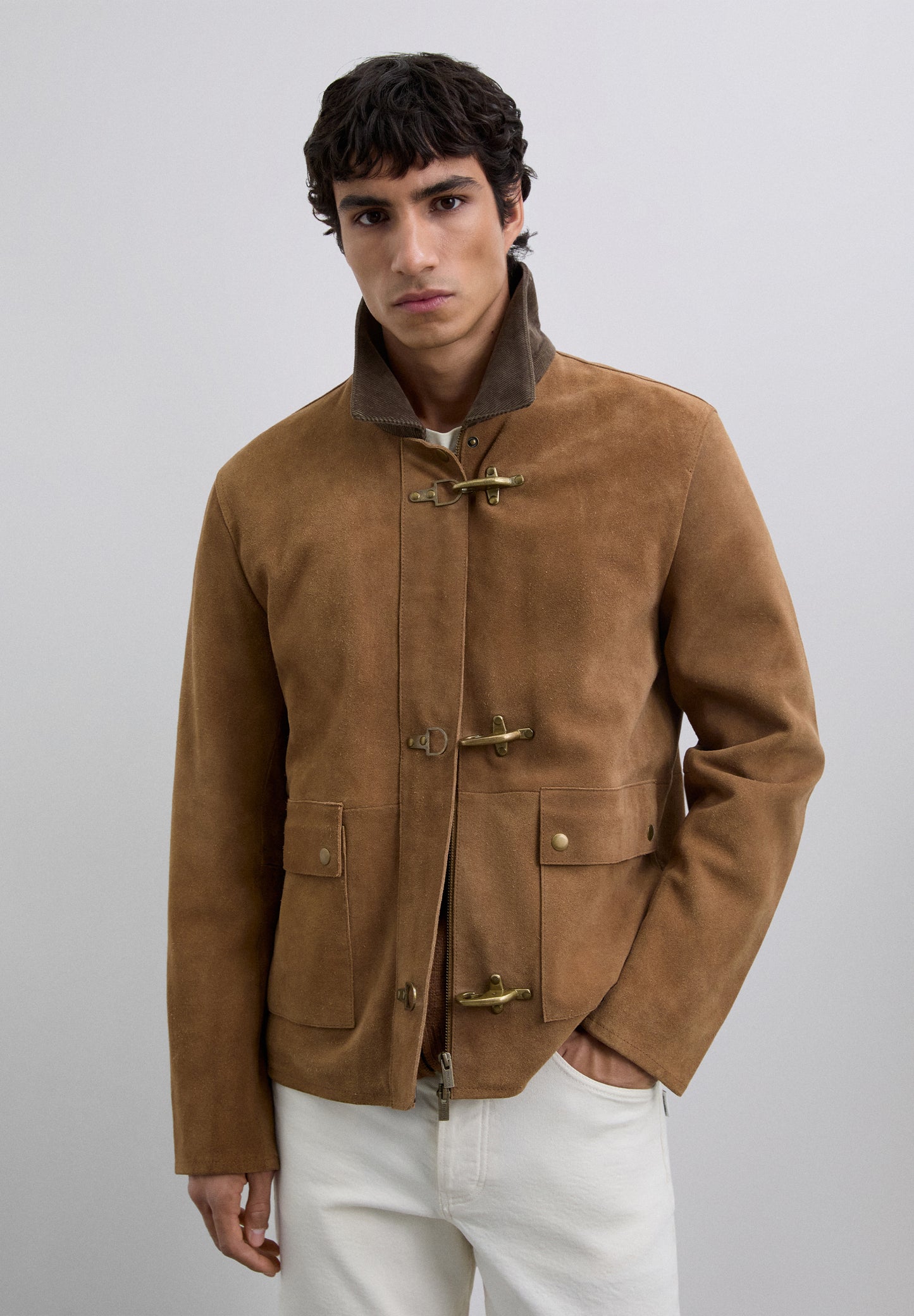 CHAQUETA PIEL CUELLO PANA