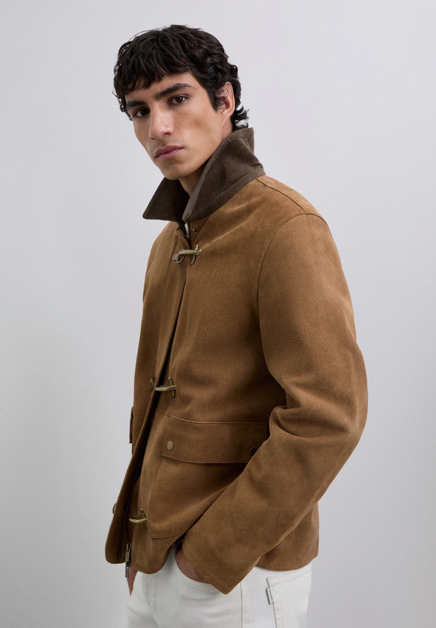 CHAQUETA PIEL CUELLO PANA