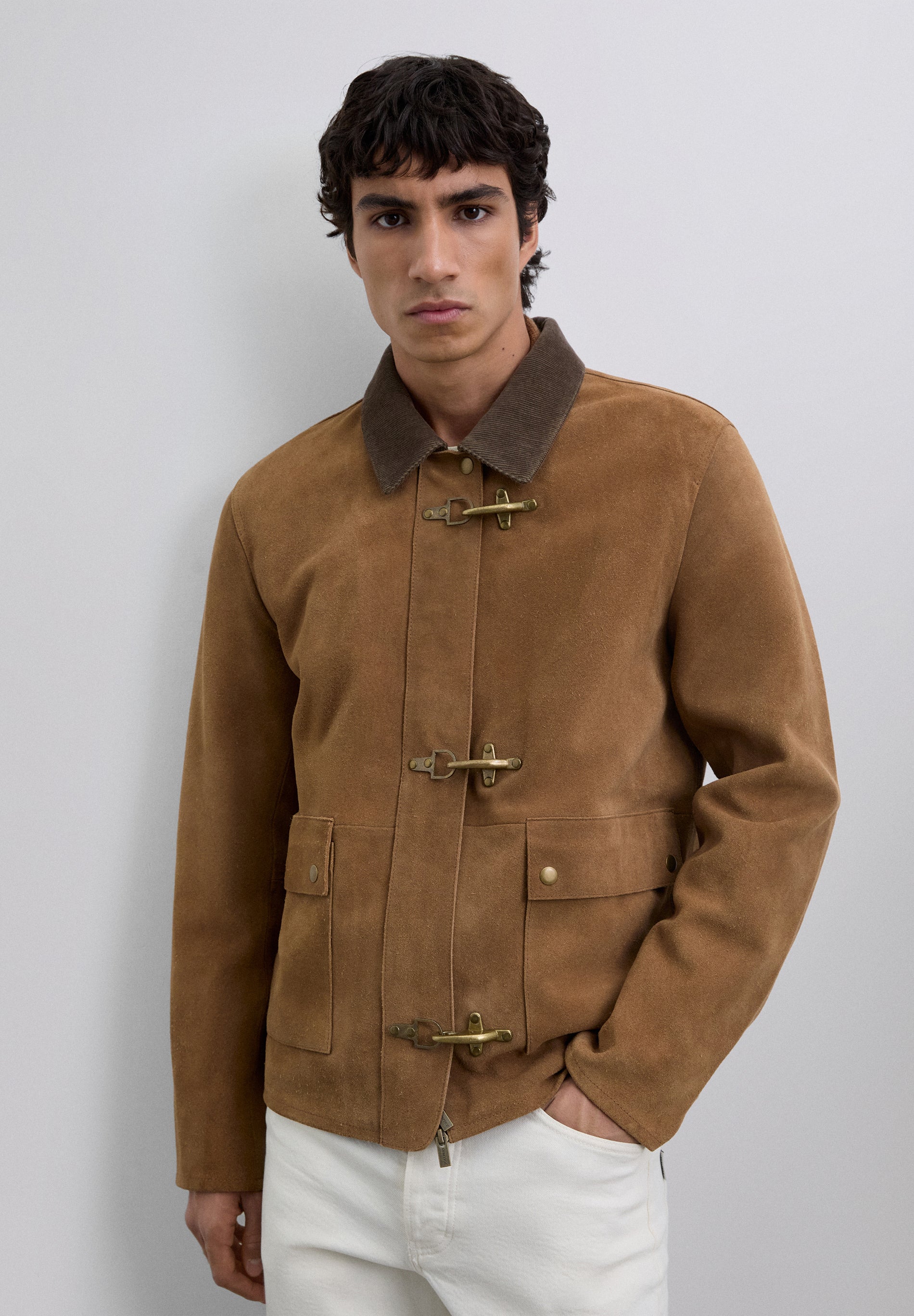 CHAQUETA PIEL CUELLO PANA