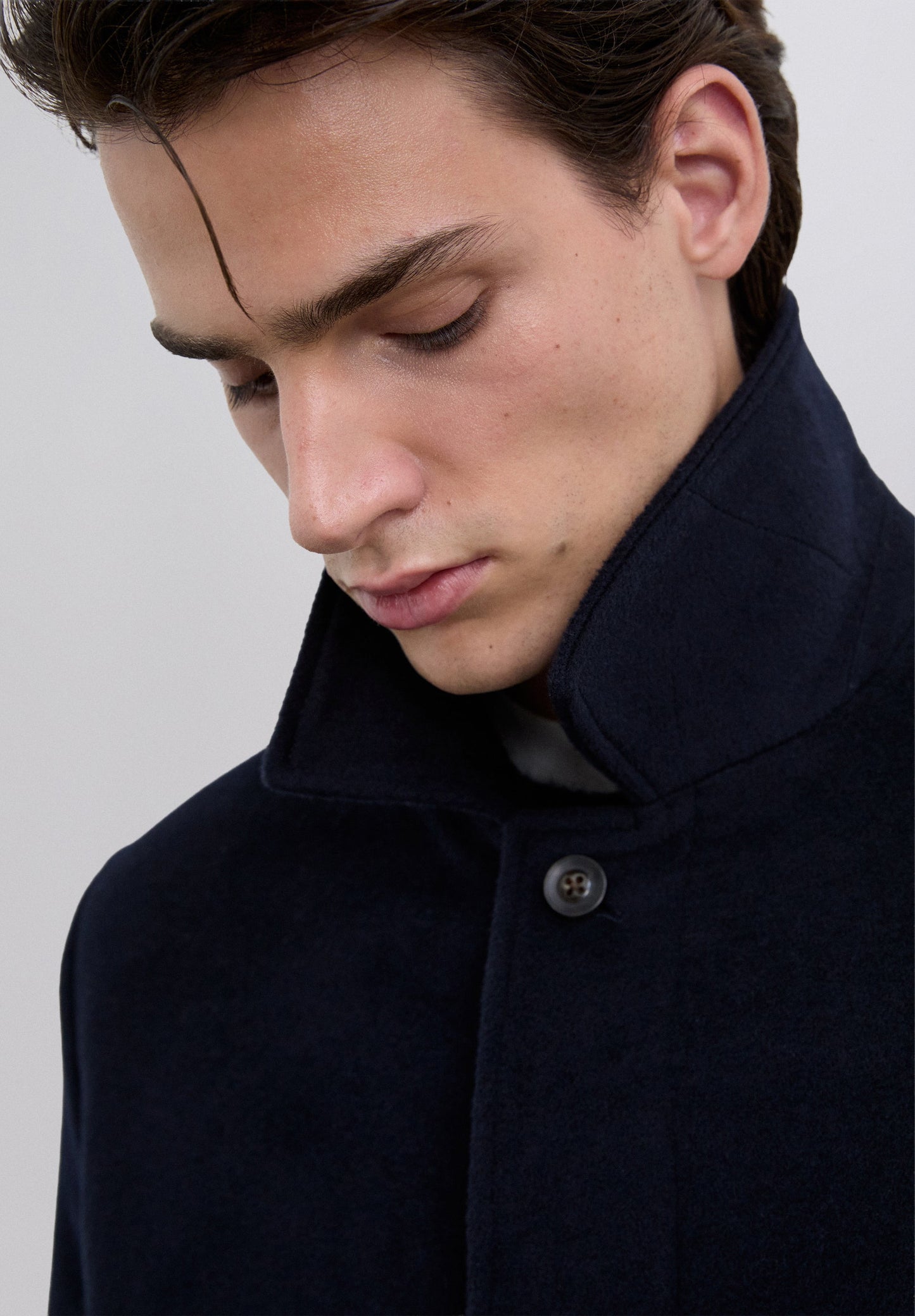 ABRIGO LARGO MEZCLA LANA