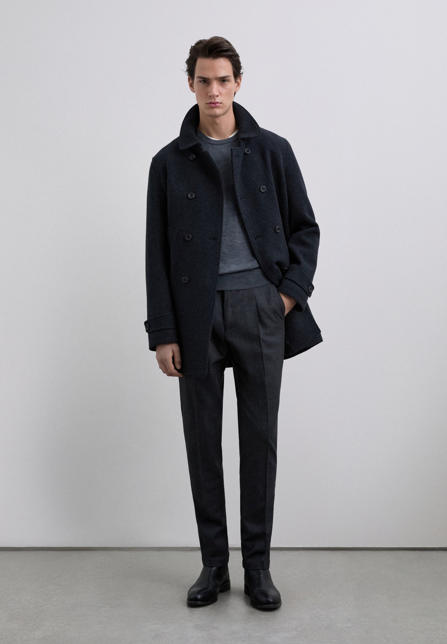 PANTALONES PINZA LANA Y ALGODÓN