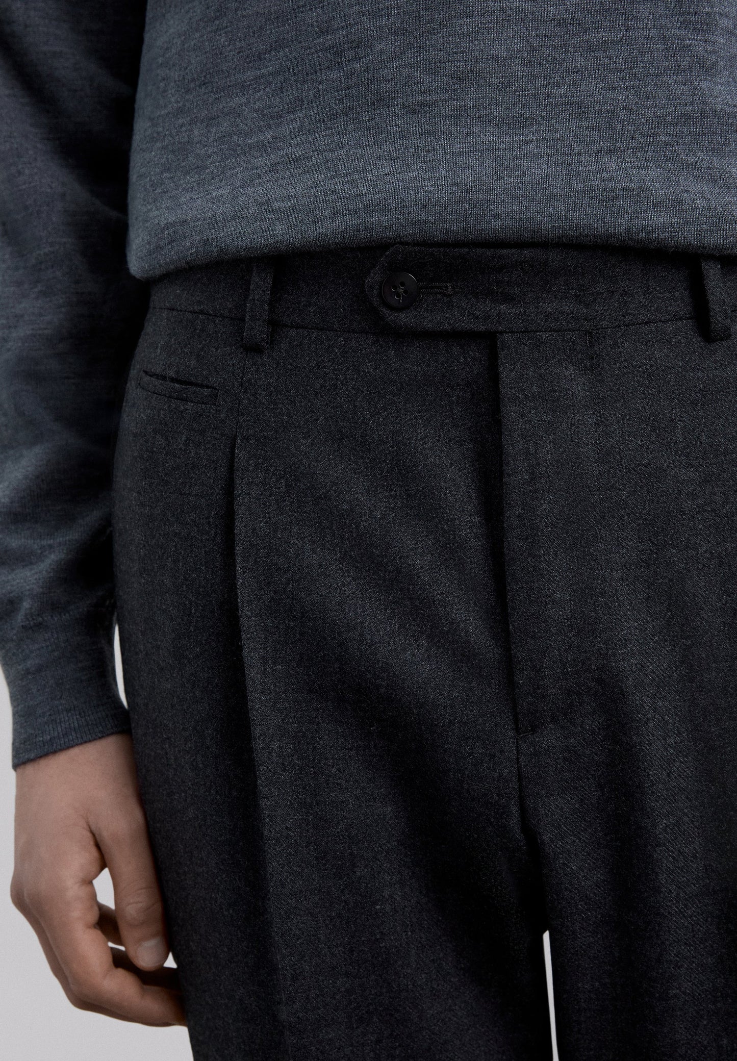 PANTALONES PINZA LANA Y ALGODÓN