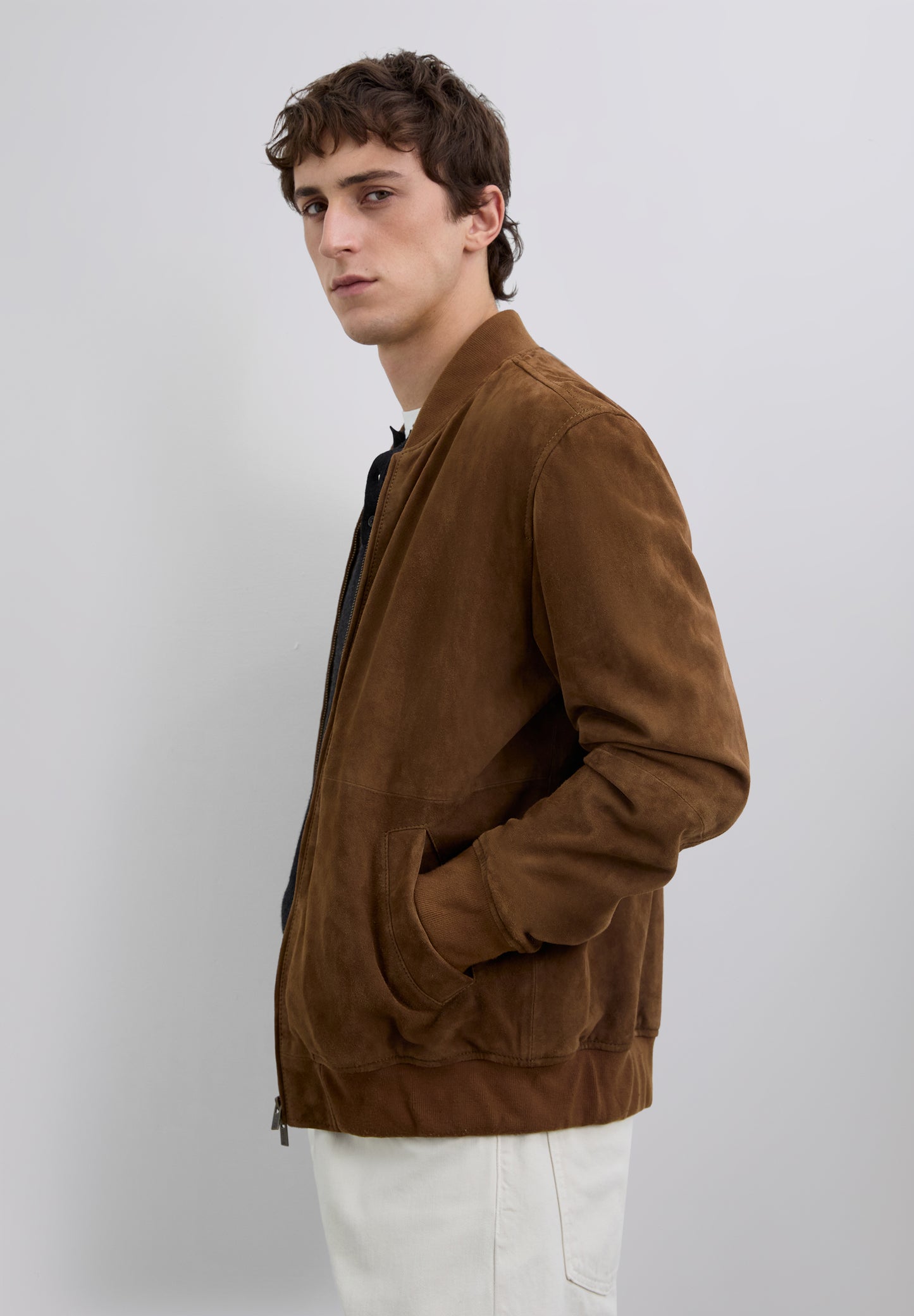 CHAQUETA BOMBER PIEL