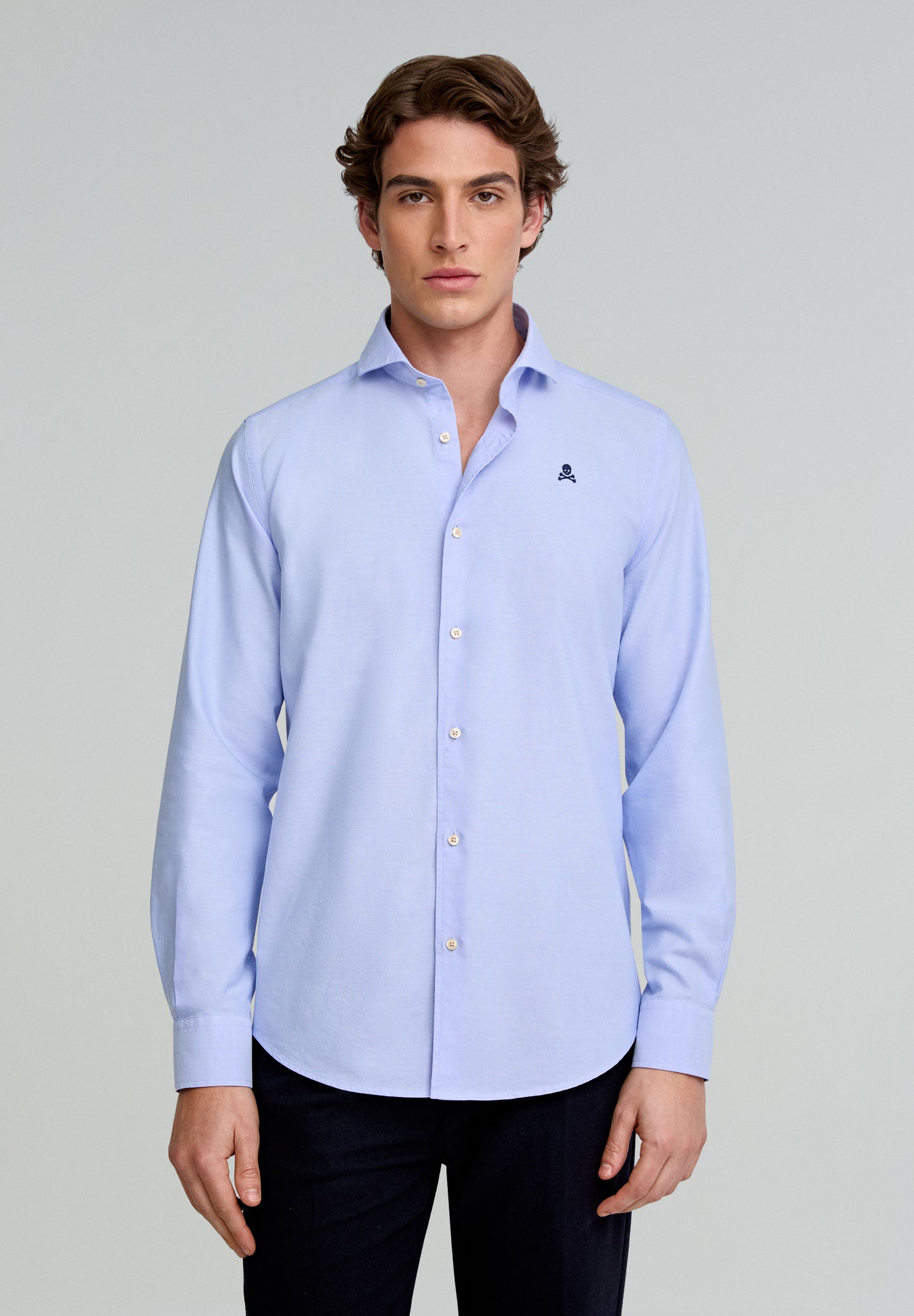 CAMISA VESTIR LISA CALAVERA CONTRASTE