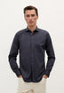 CAMISA CALAVERA BORDADA TONO