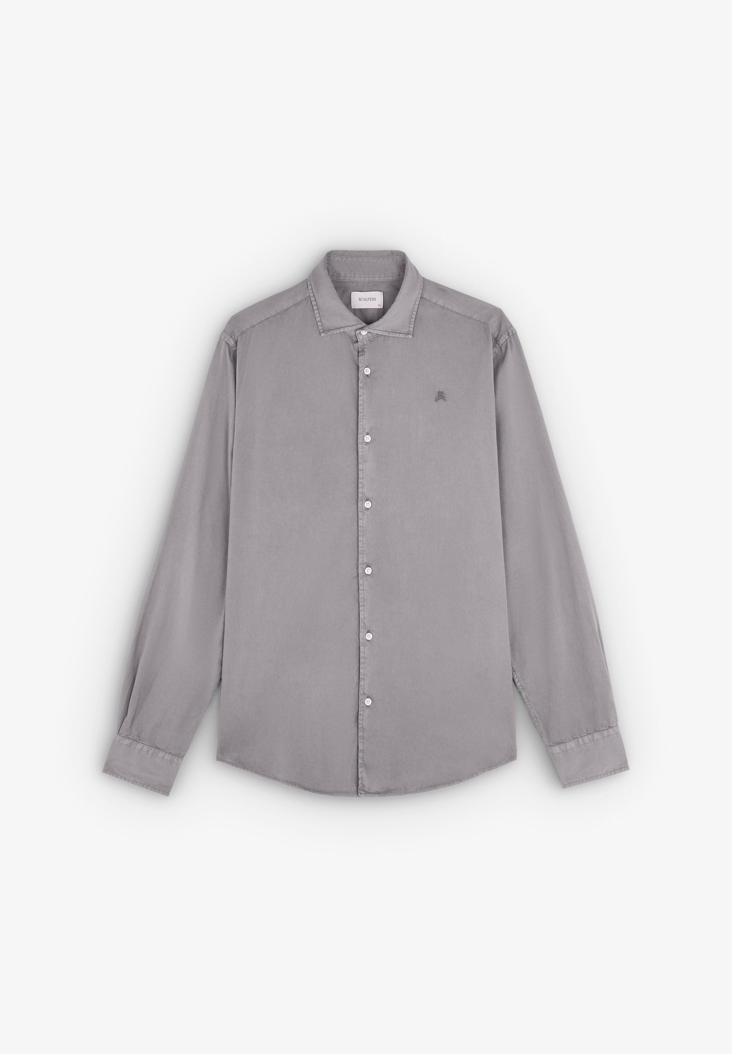 CAMISA CALAVERA BORDADA TONO