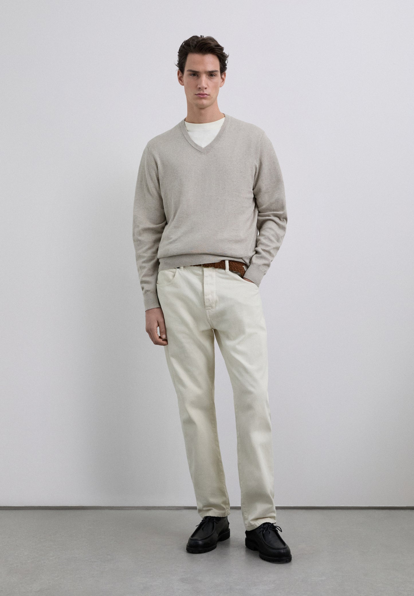 JERSEY PUNTO CUELLO PICO ALGODÓN