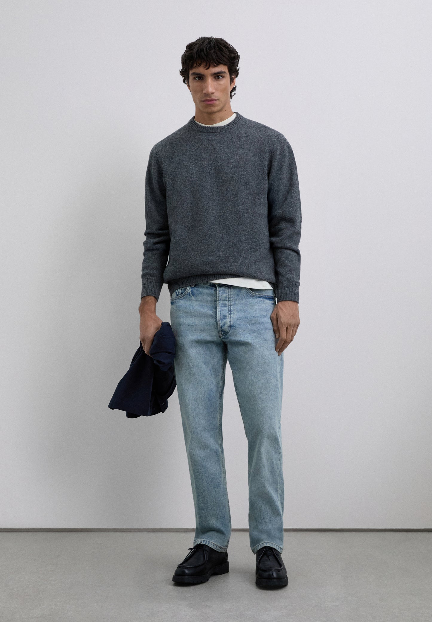 JERSEY CUELLO REDONDO MEZCLA LANA