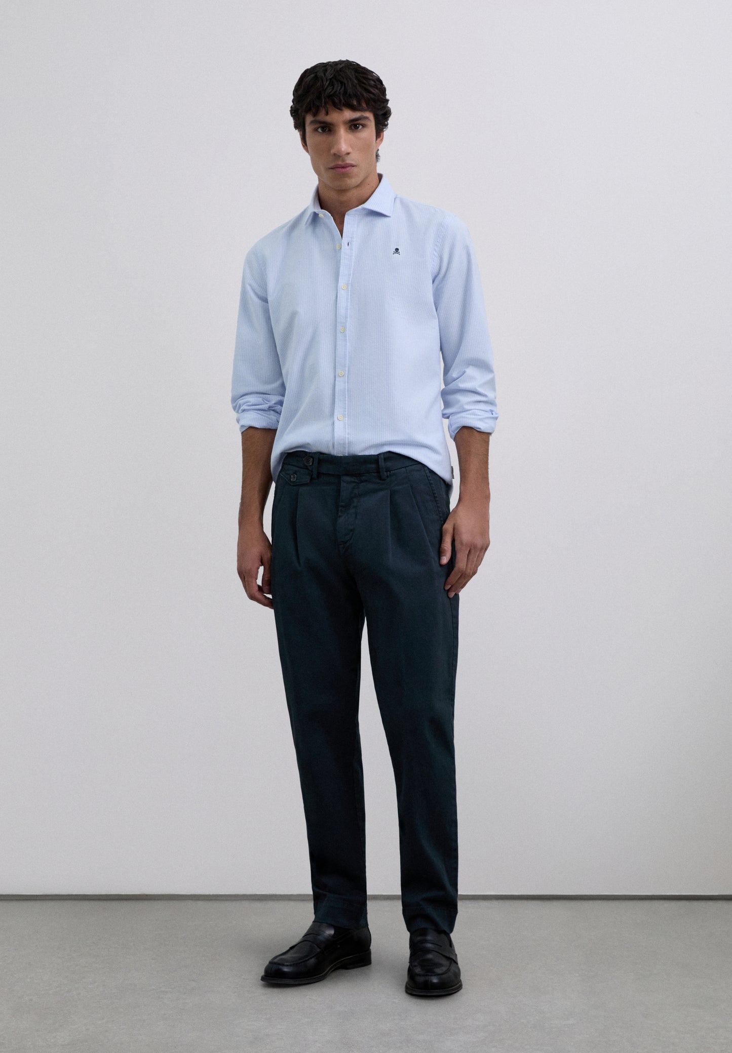 CAMISA OXFORD RAYAS CALAVERA