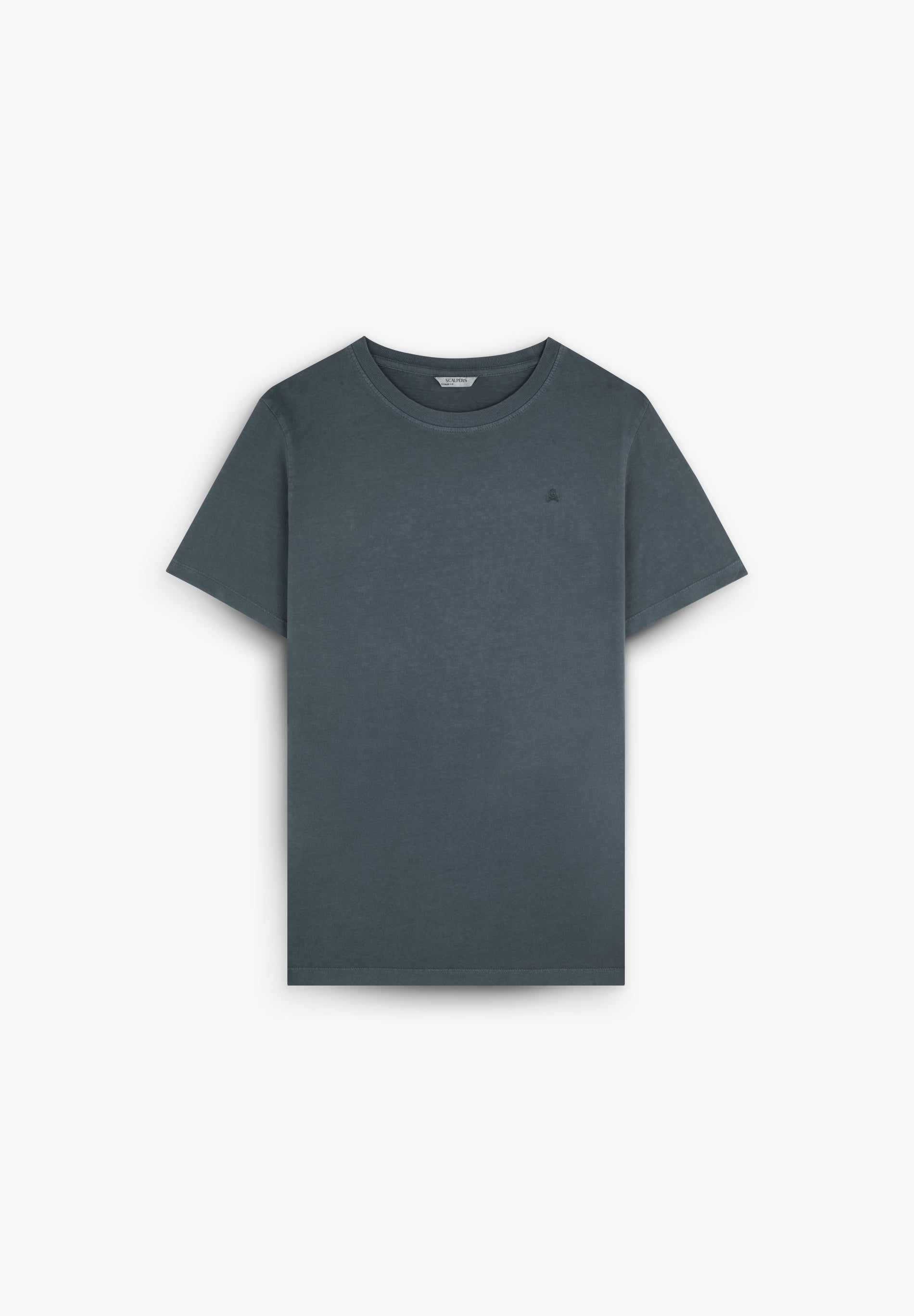 CAMISETA CALAVERA BORDADA TONO