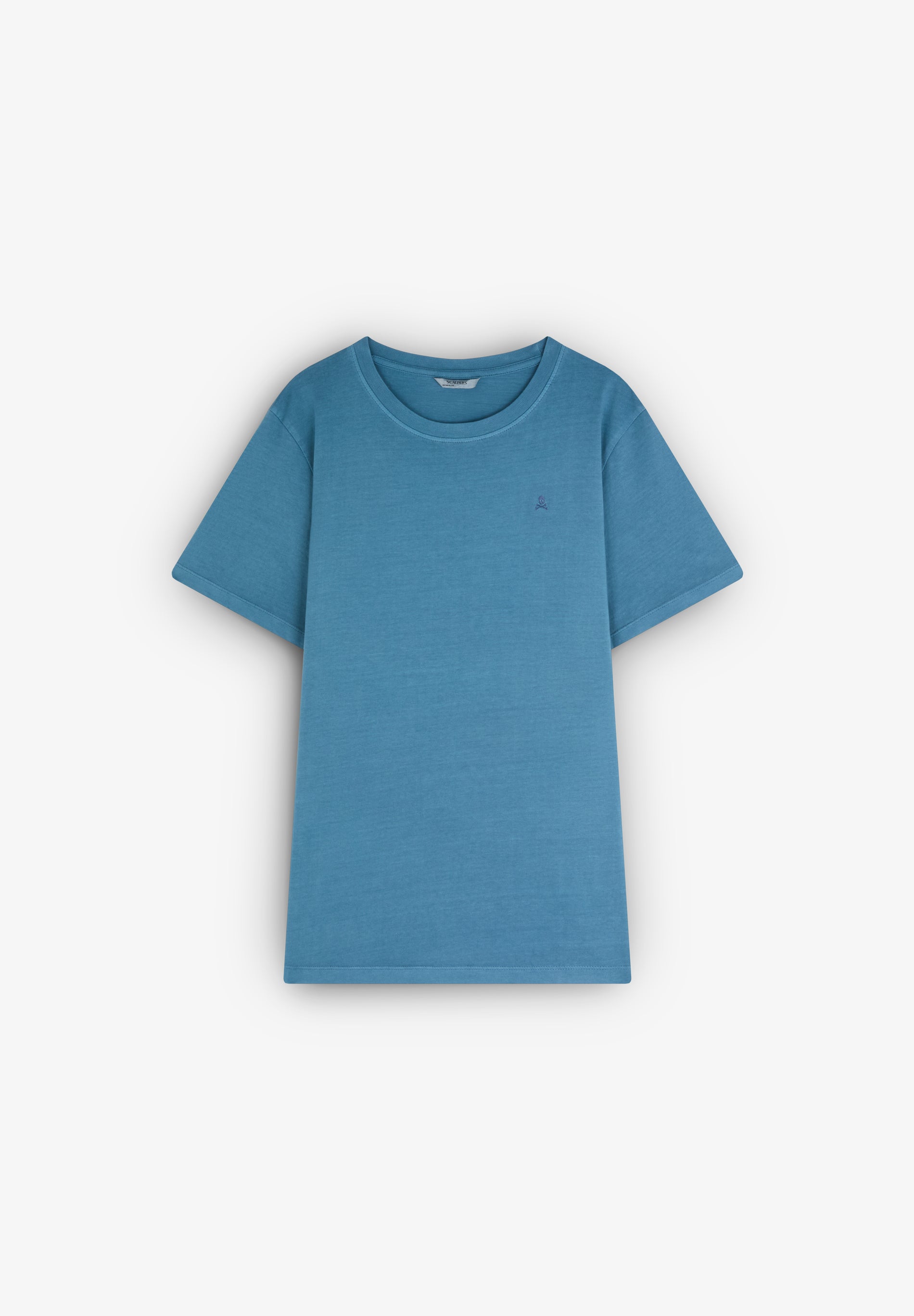 CAMISETA CALAVERA BORDADA TONO