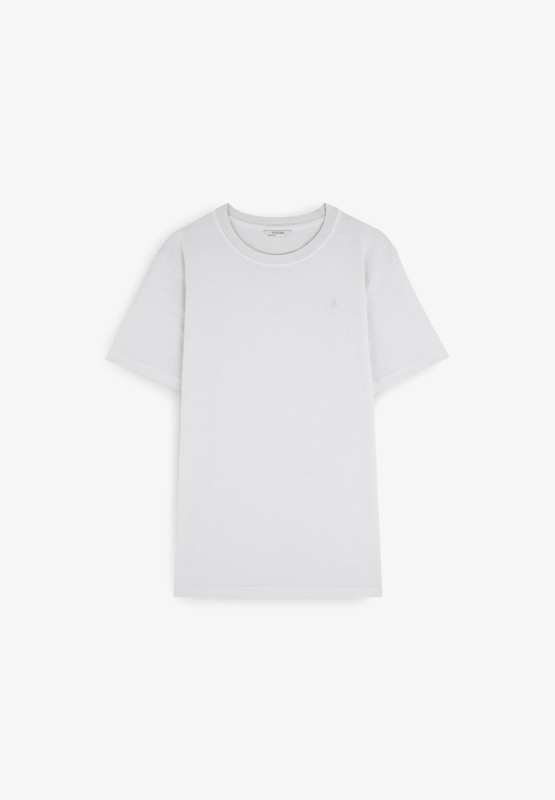 CAMISETA CALAVERA BORDADA TONO