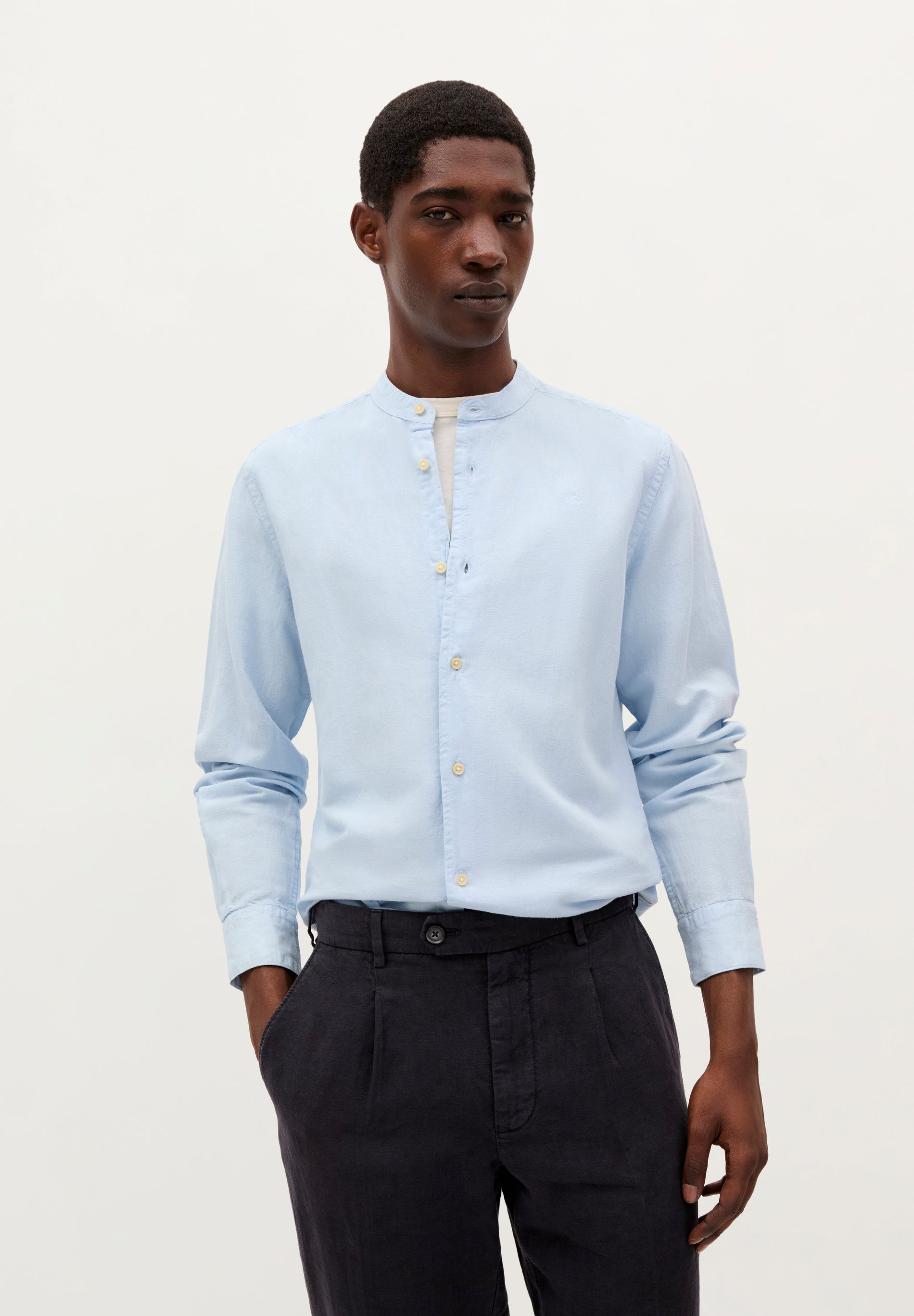 CAMISA LINO CUELLO MAO