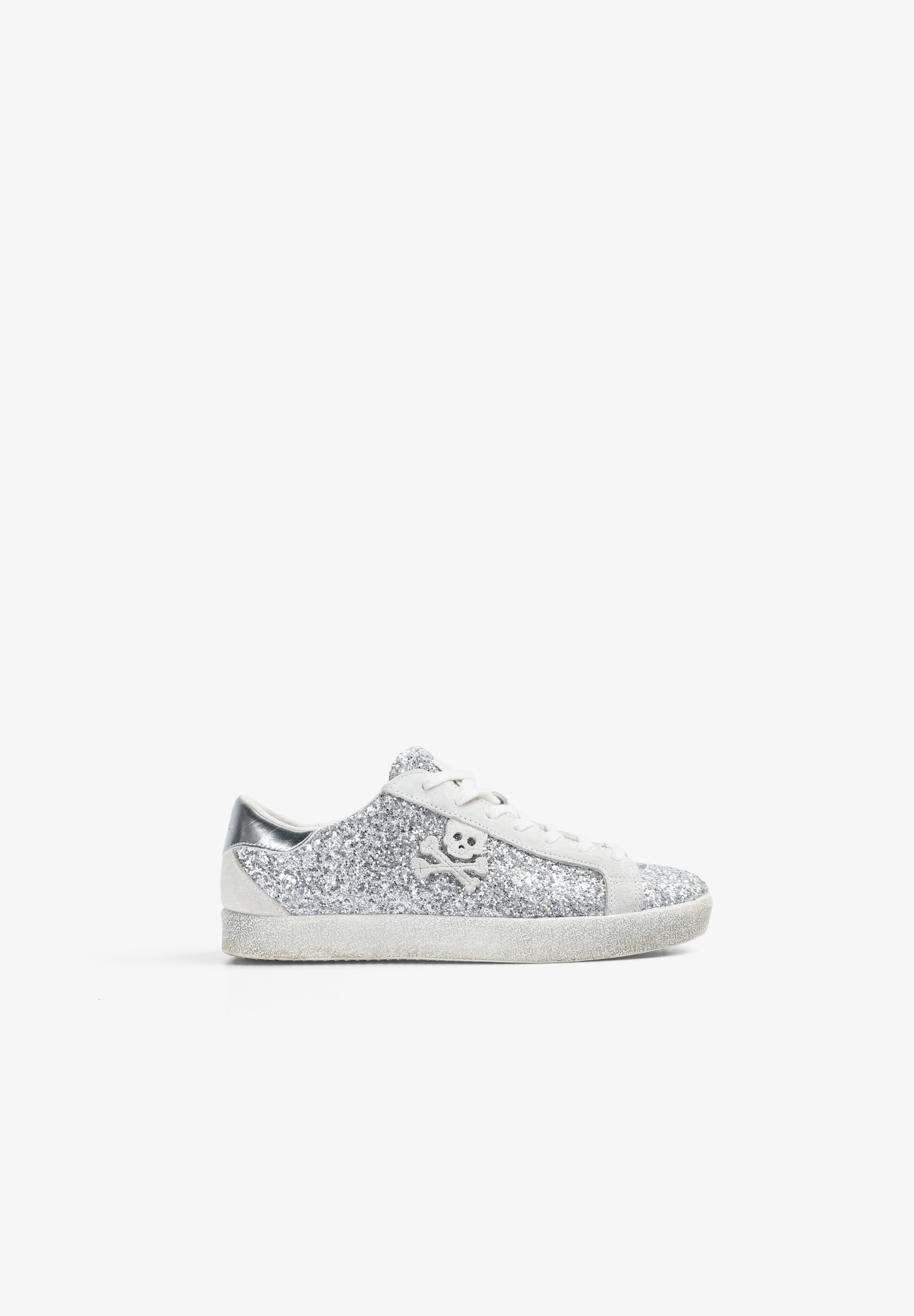 SNEAKERS BAJAS GLITTER CALAVERA