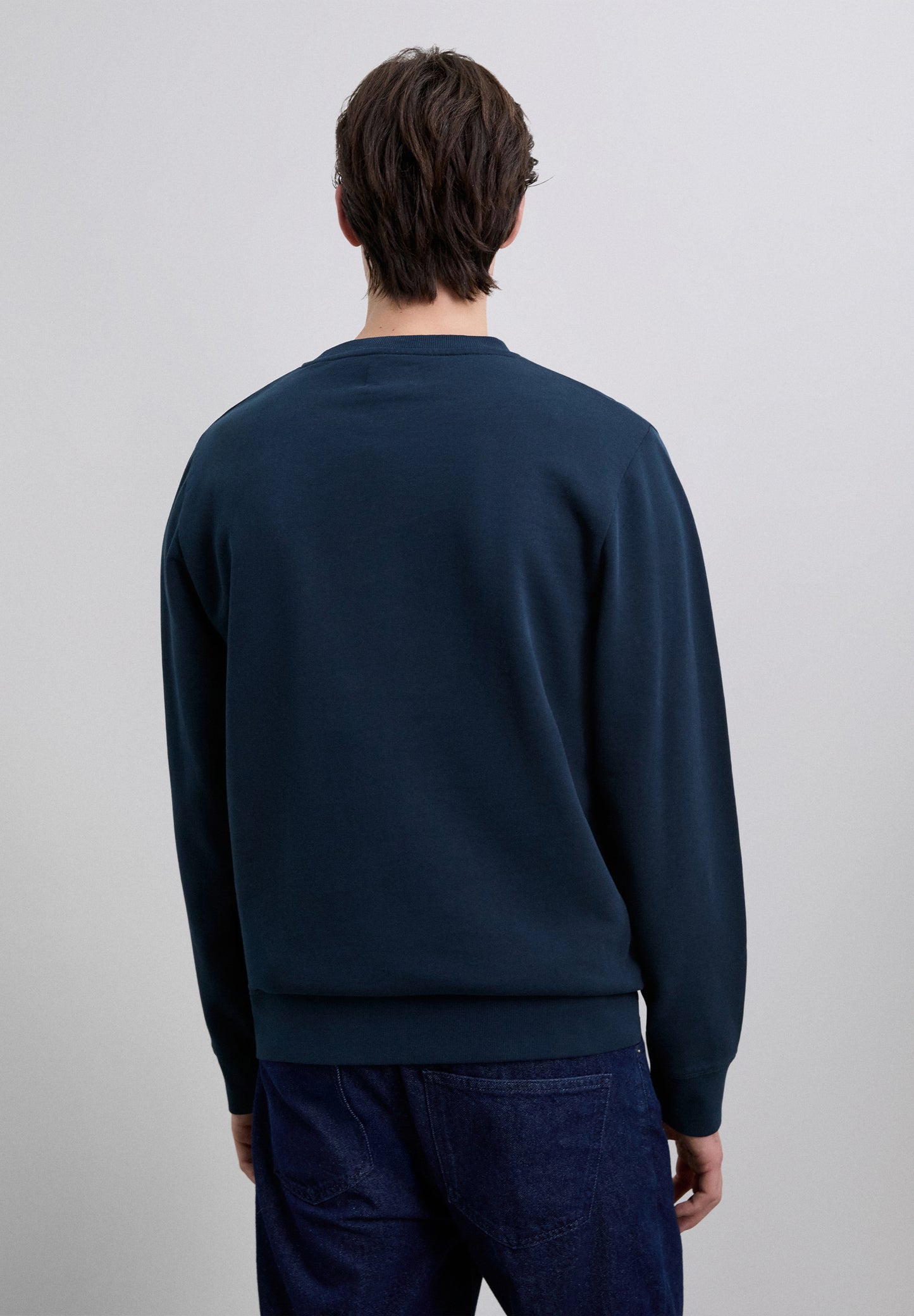 SUDADERA BORDADA CONTRASTE ALGODÓN