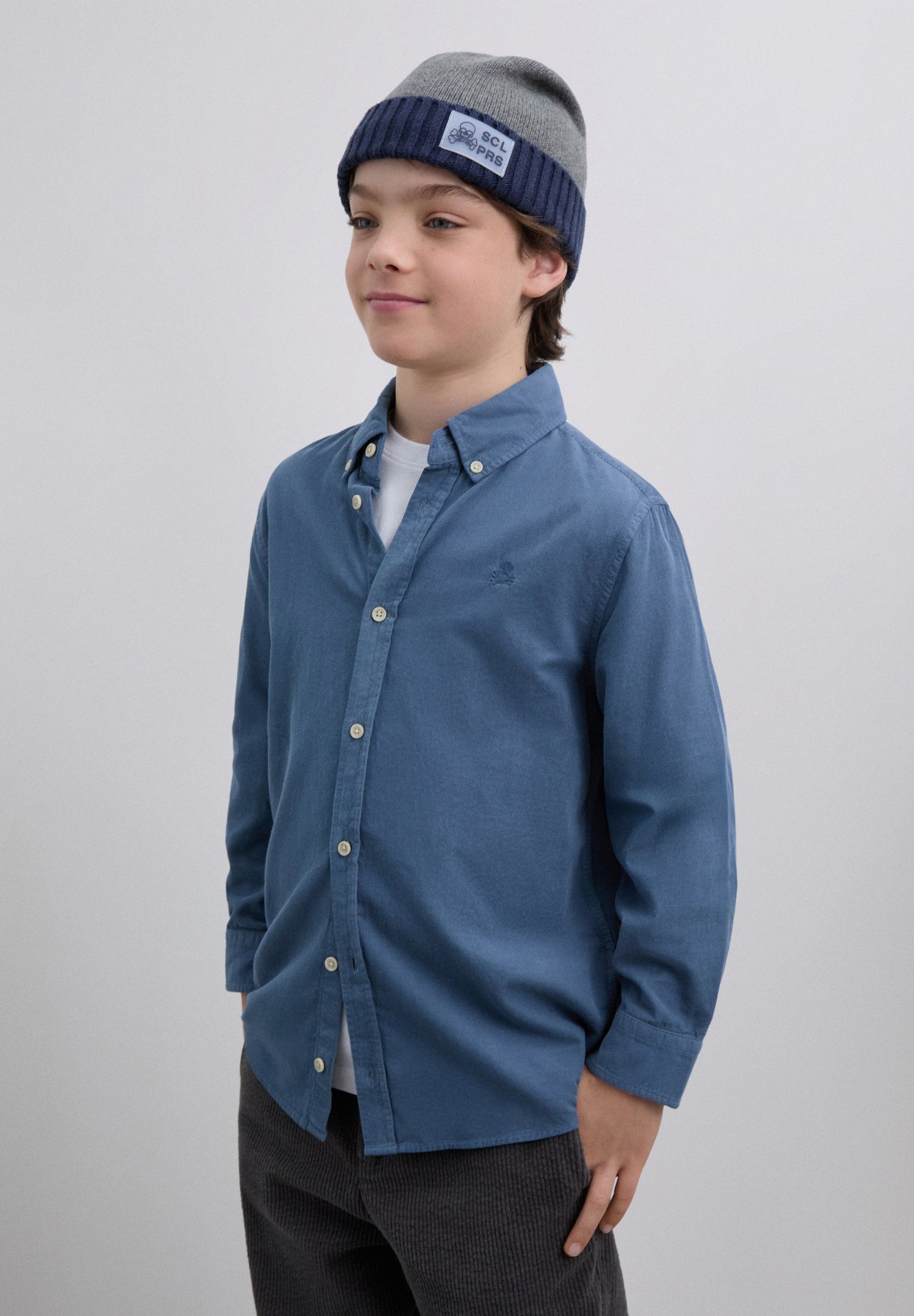 CAMISA CALAVERA MICROPANA BORDADA