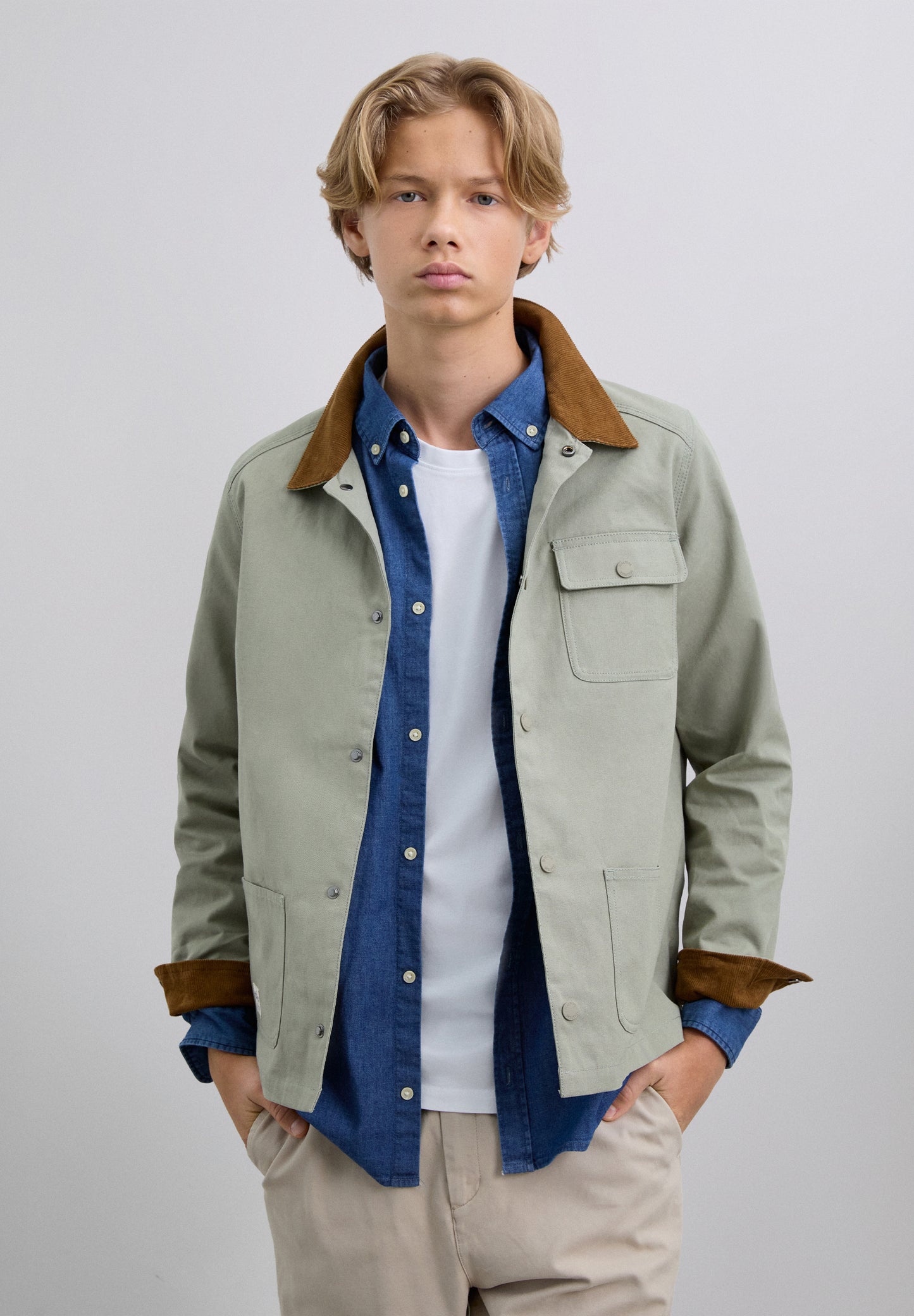 CHAQUETA CUELLO CAMISERO