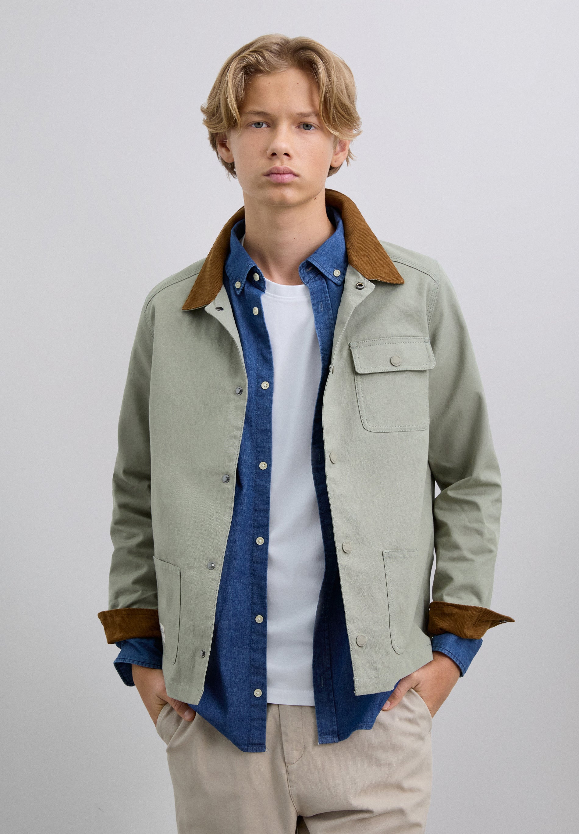 CHAQUETA CUELLO CAMISERO