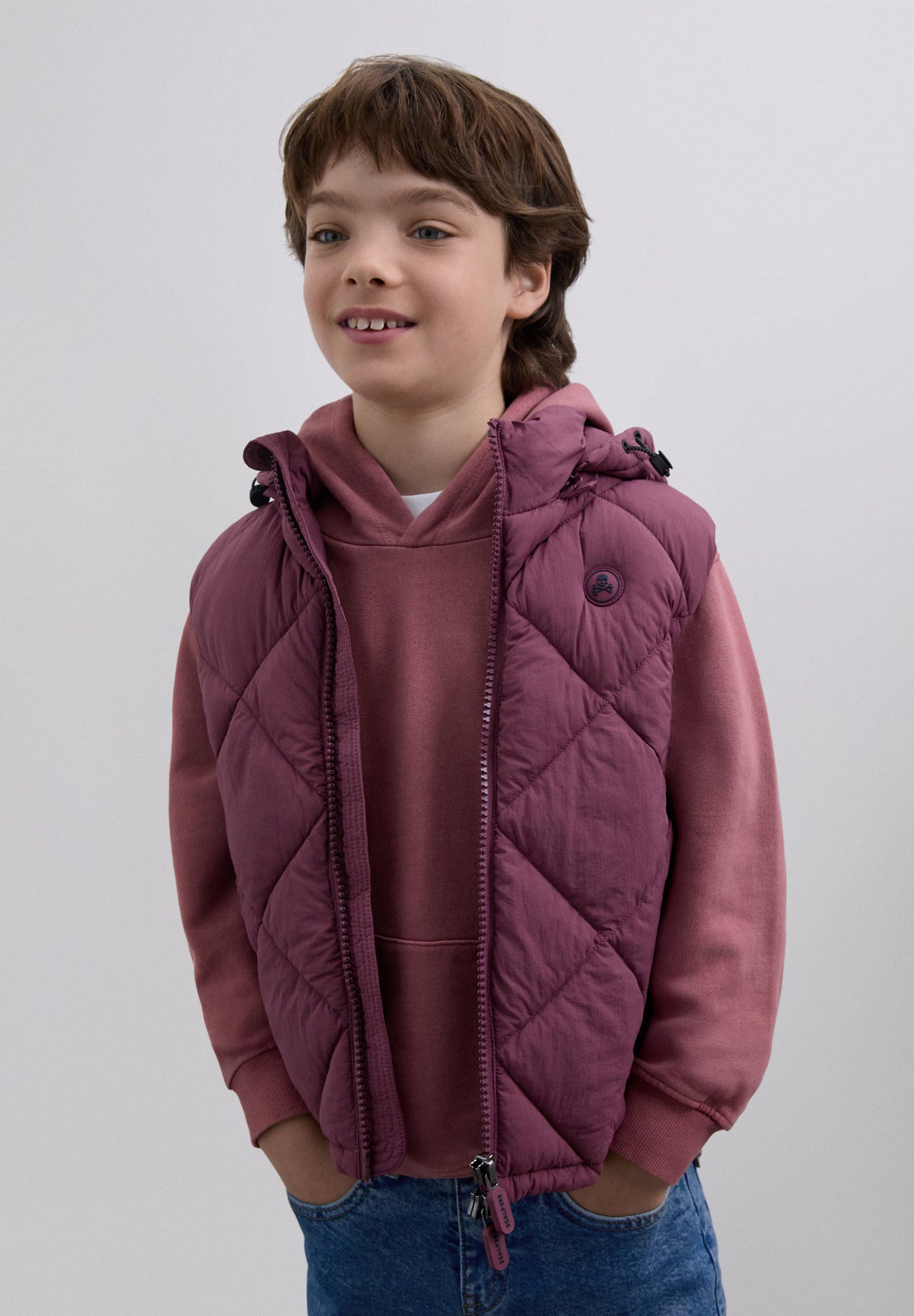 CHALECO ACOLCHADO CAPUCHA CALAVERA