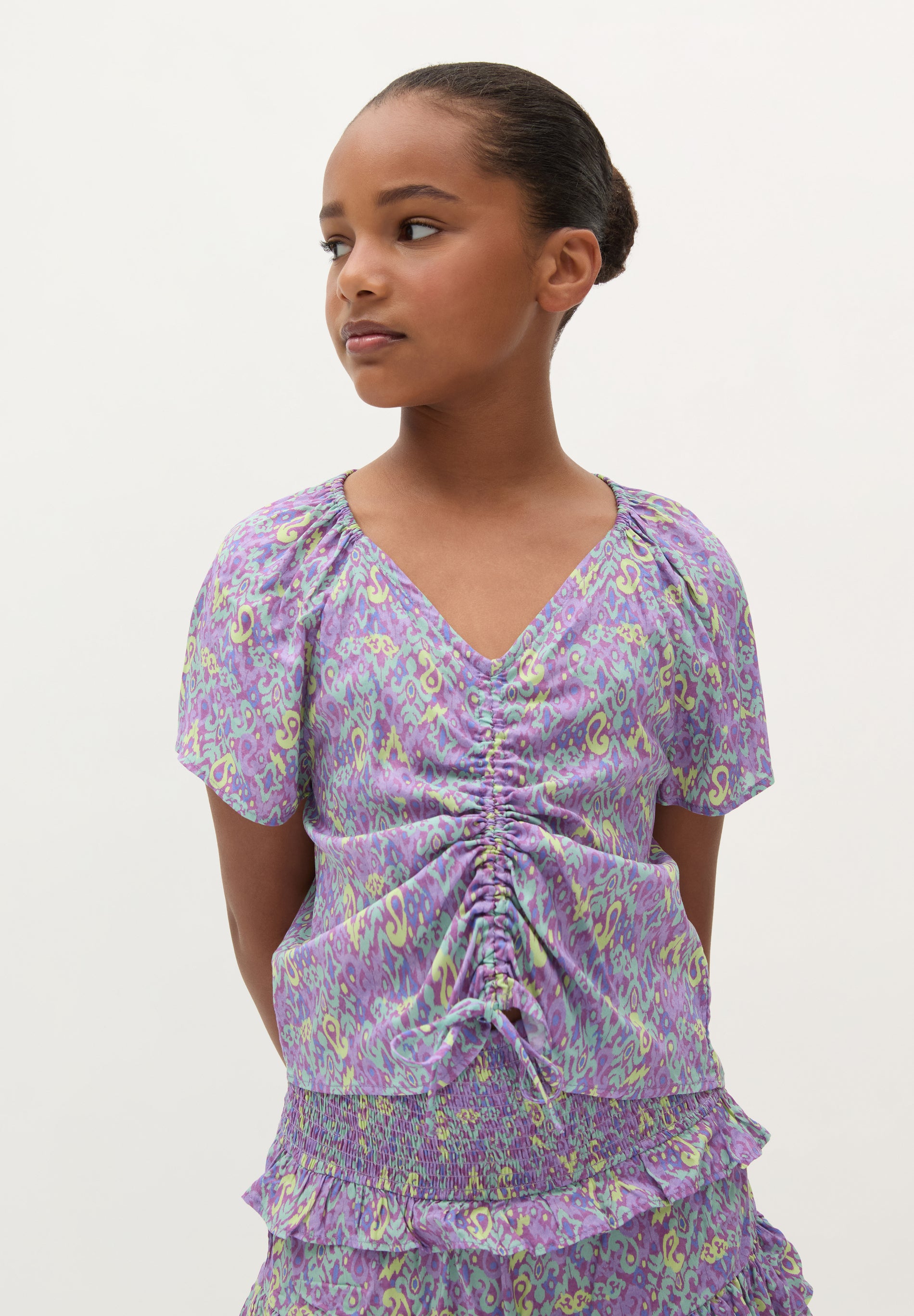 BLUSA IKAT FRUNCE